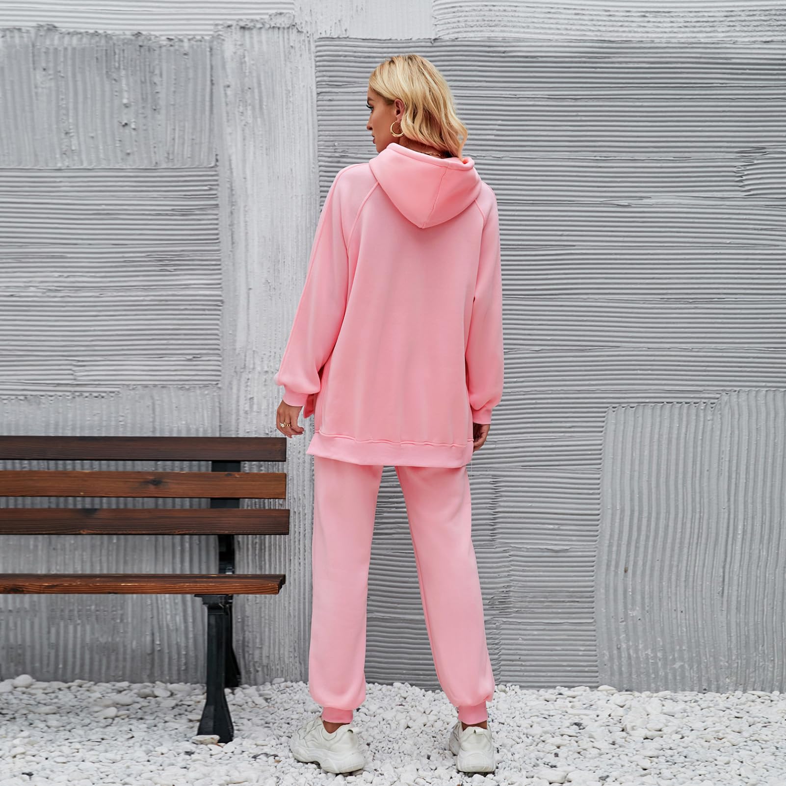Momuk Completi Insiemi di Tute e Felpe per Donne 2 Pezzi Top con Cappuccio Felpa a Maniche lunghe con Pantaloni Cargo Set Tuta con Cappuccio