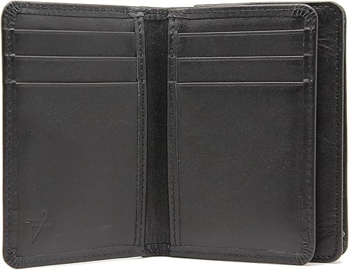Miniatura 3 de J T C JUZAR TAPAL COLLECTION Rfid Tarjetero para hombre Ventana ID Bifold Wallet Cuero Tarjetero Mini Wallet Titular de la tarjeta (negro), Negro -,