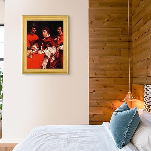 Vista 48 de Cabaña perdida de San Jorge y el dragón de Raphael Impresión en marco plano negro Reproducción de pintura de obras de arte fino Póster 2-San