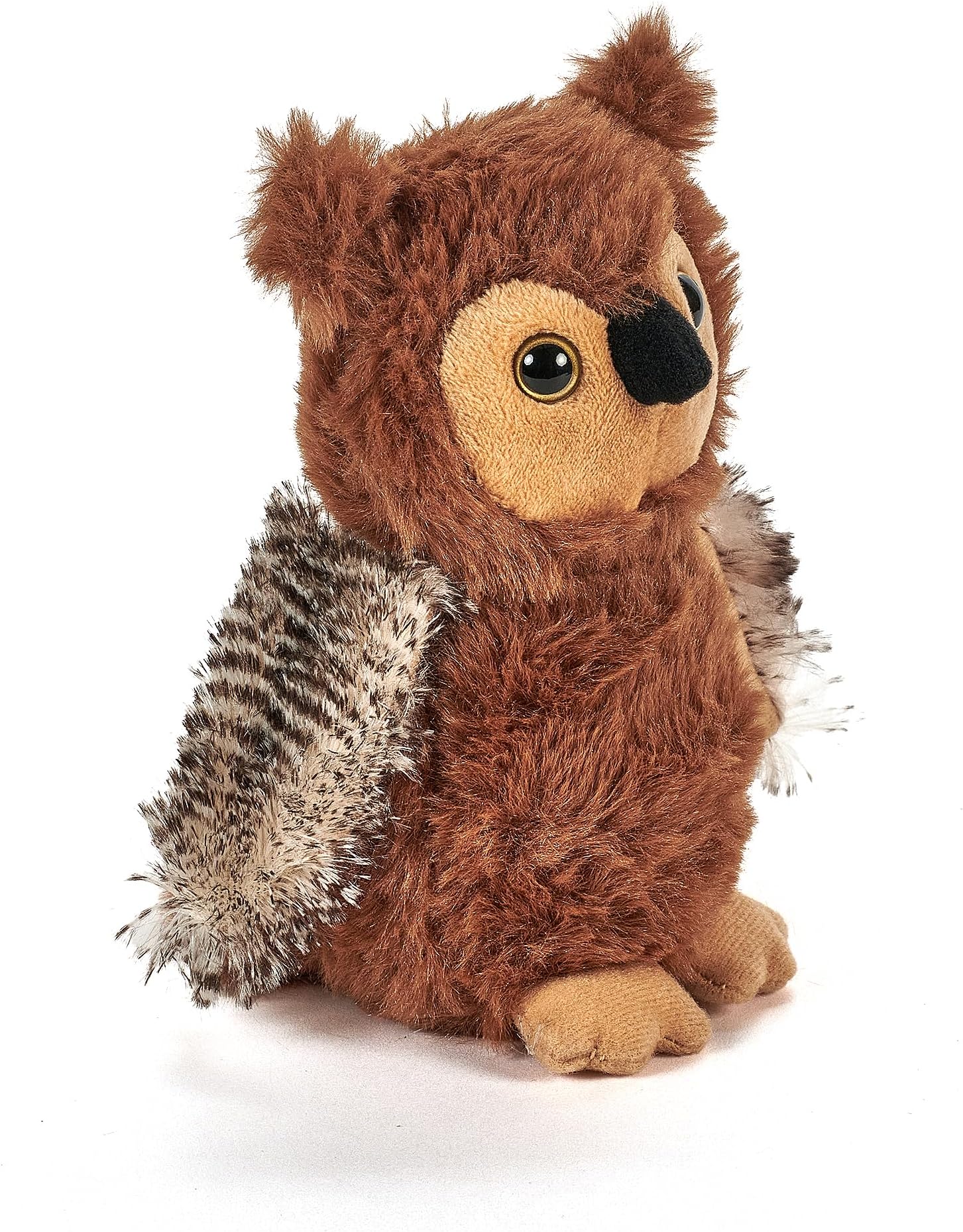 The Petting Zoo Owl Stuffed Animal Plushie, Gifts for Kids, Wild Onez Babiez Wildlife Animals, Brown Owl Plush Toy 6 Inches