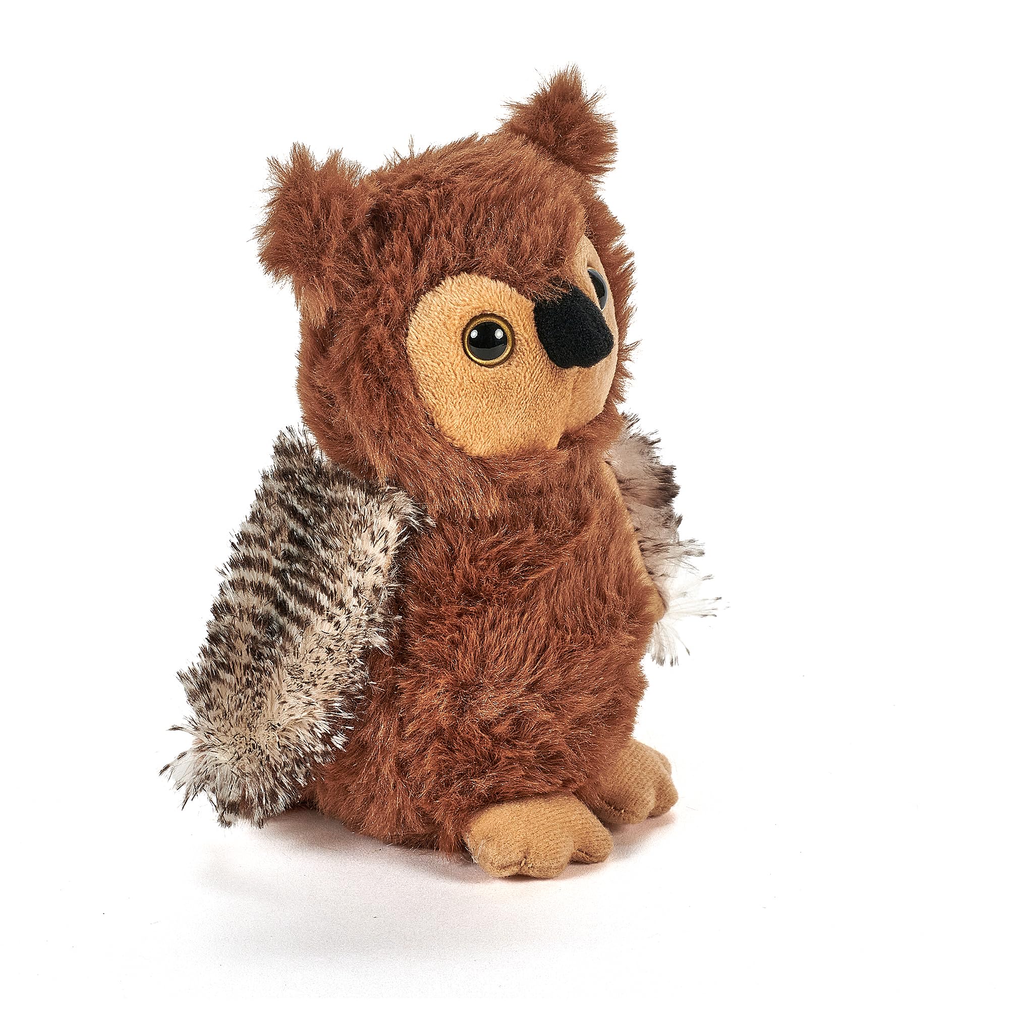 The Petting Zoo Owl Stuffed Animal Plushie, Gifts for Kids, Wild Onez Babiez Wildlife Animals, Brown Owl Plush Toy 6 Inches