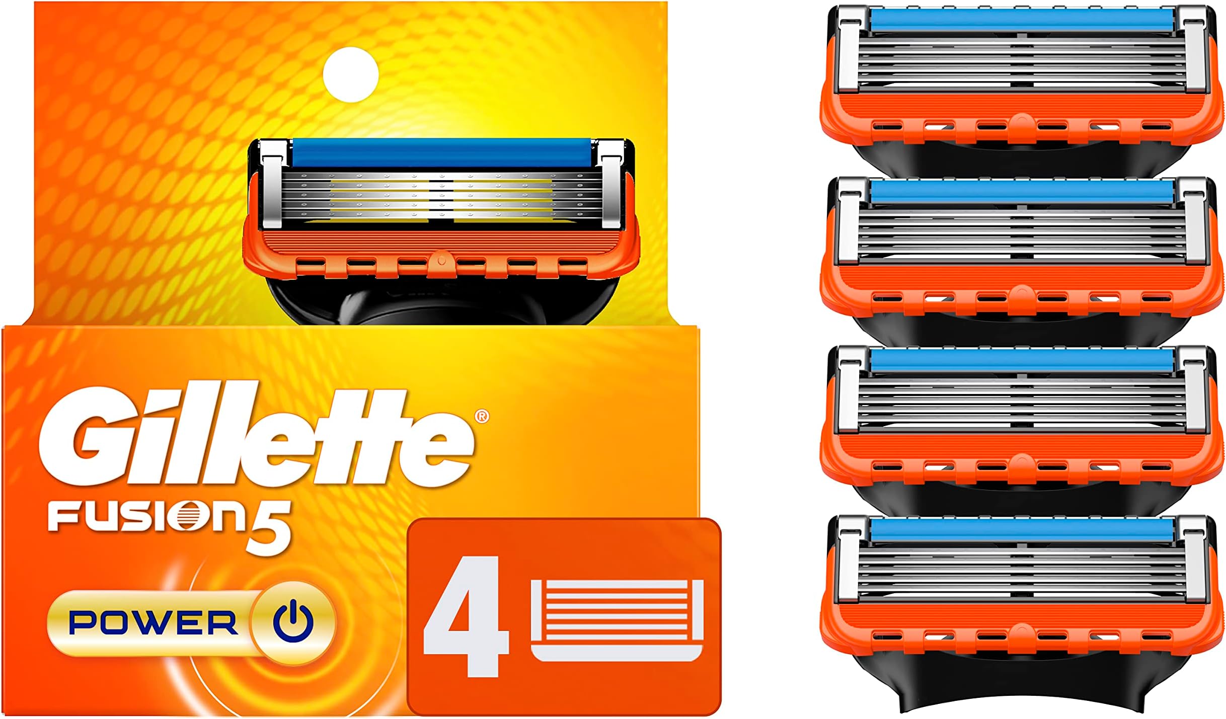 Fusion5 Men's Razor Blade Refills, 4 Count