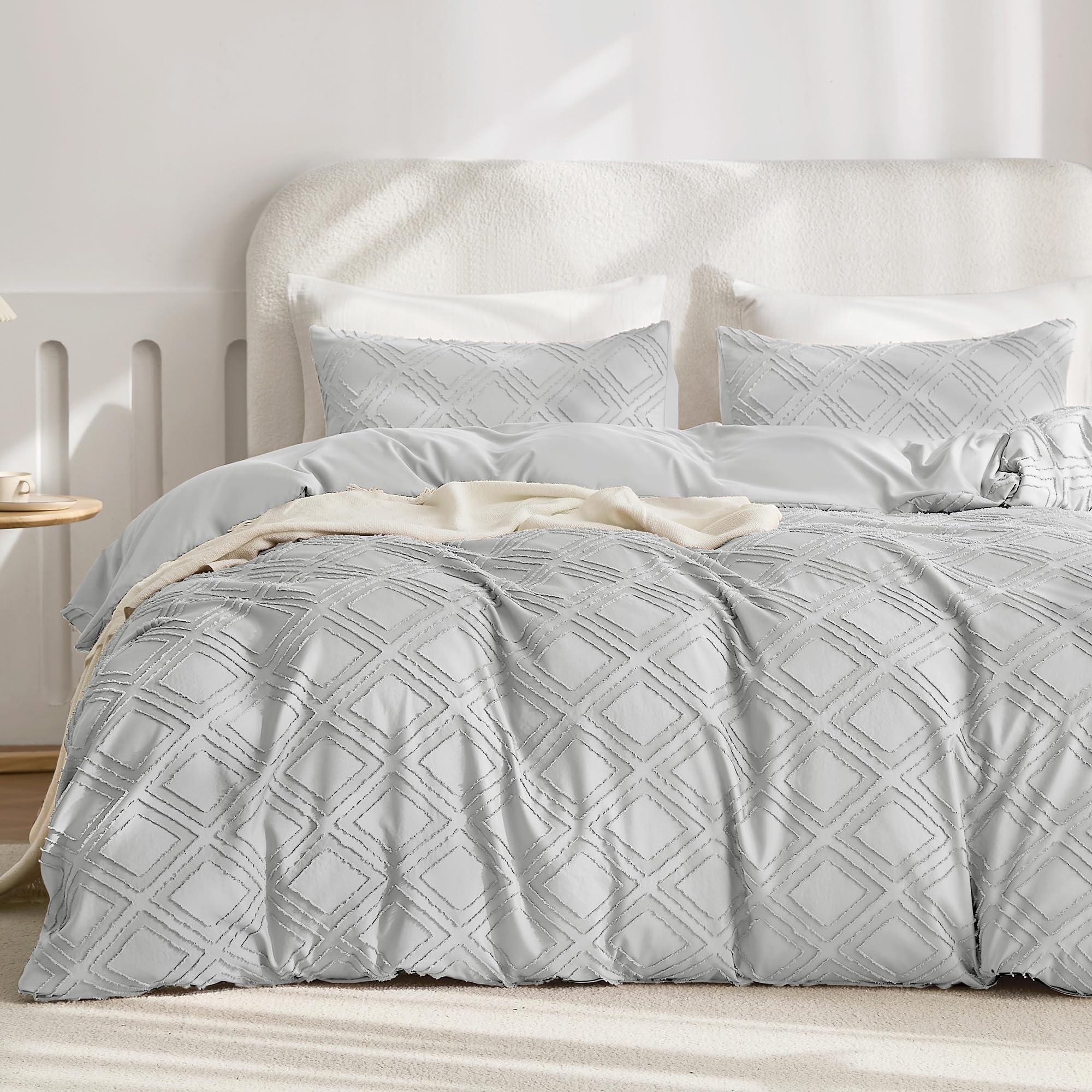 Amazon.com: JELLYMONI Duvet Cover Full Size Light Grey