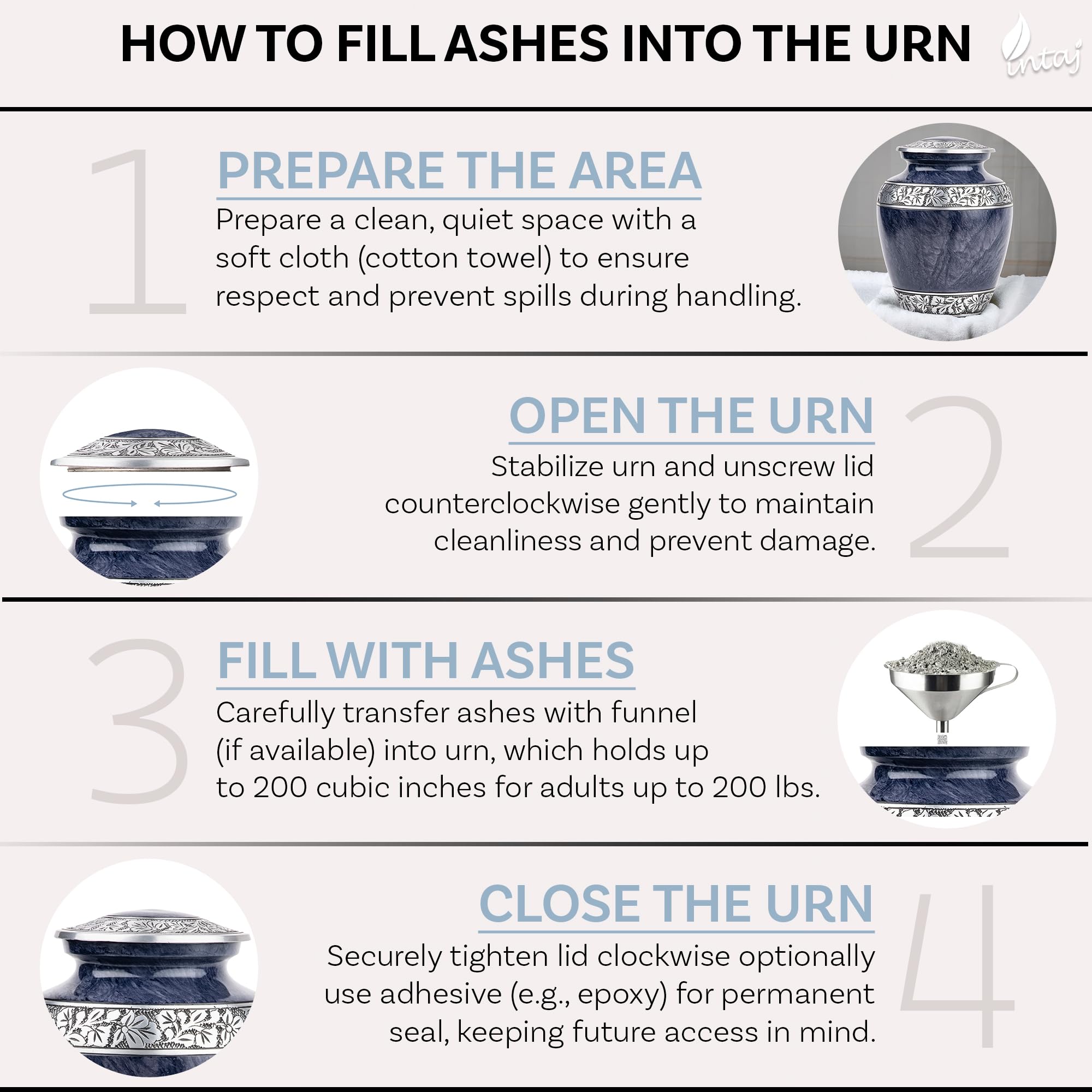 Urna de cremación para cenizas humanas para adultos, machos o mujeres, urna conmemorativa grande de aluminio hecha a mano, elegante urna conmemorativa para exhibición en el hogar, urna funeraria