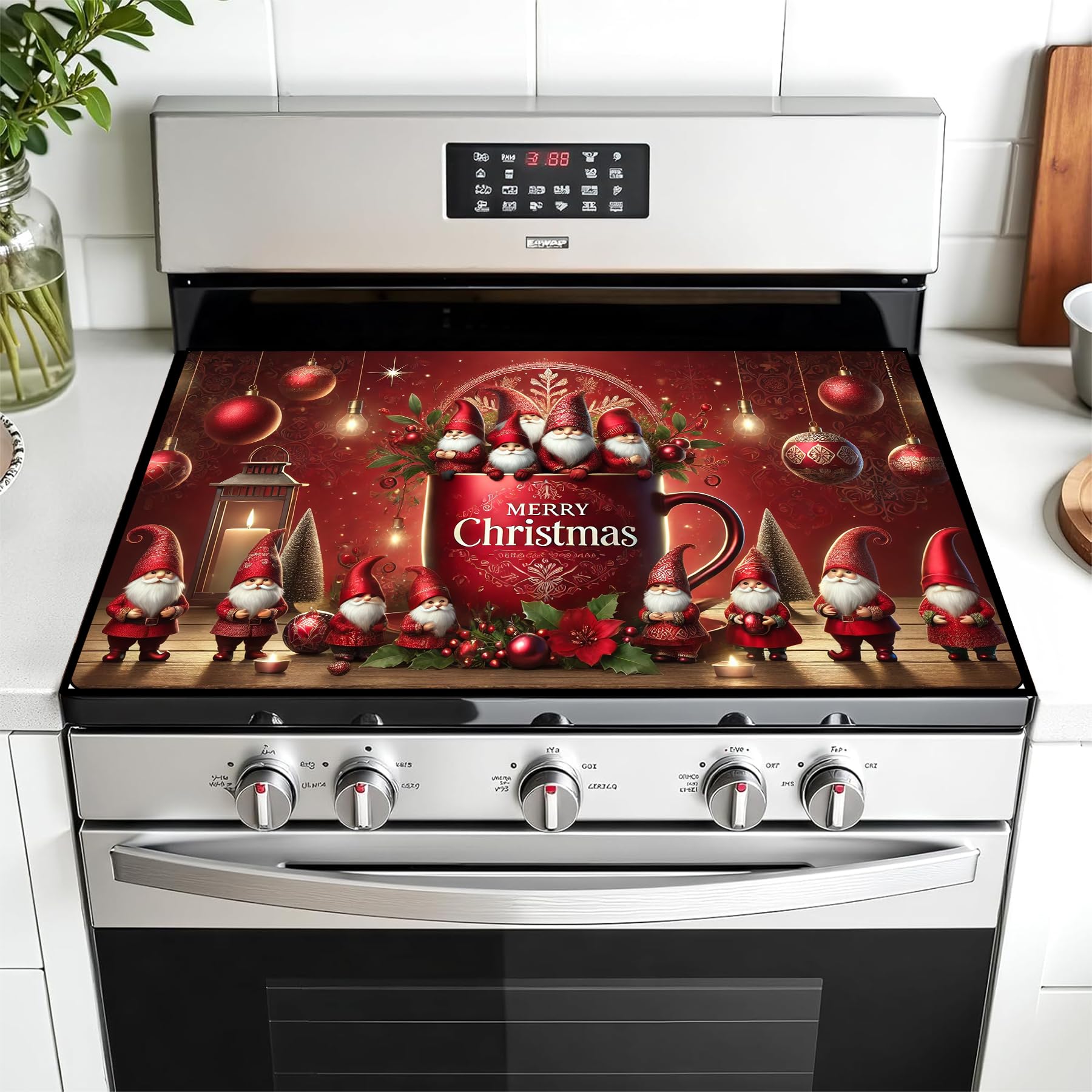 Stove Top Cover for Electric Stove: 28''×20'' Stove Cover Elevate Your Kitchen Reliable Heat Protection,Non-Slip Kitchen Decor (MAI-Y2411083)