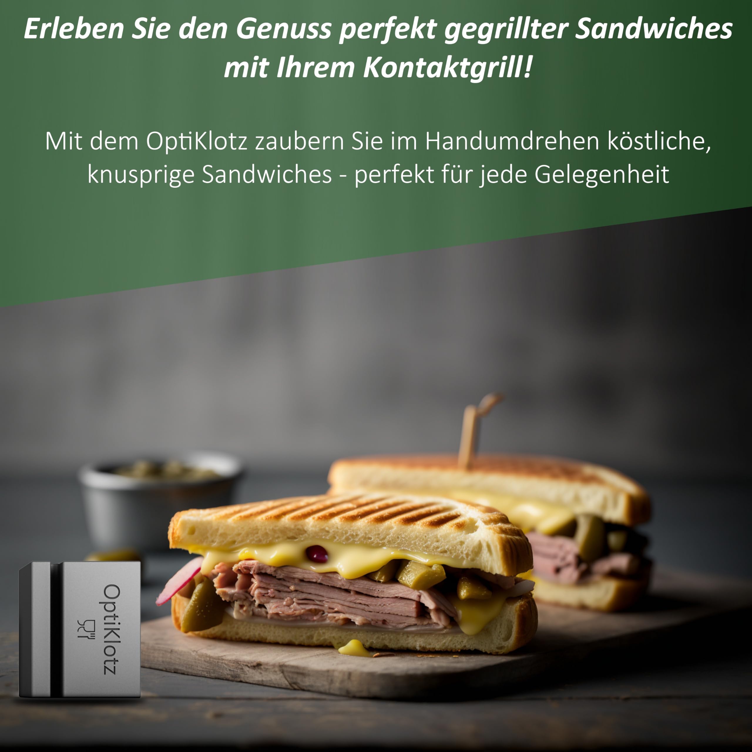 OptiKlotz - L'originale, distanziatore in silicone alimentare compatibile con Tefal Optigrill, Optigrill XL, accessori, impedisce la frantumazione di cibo grigliato