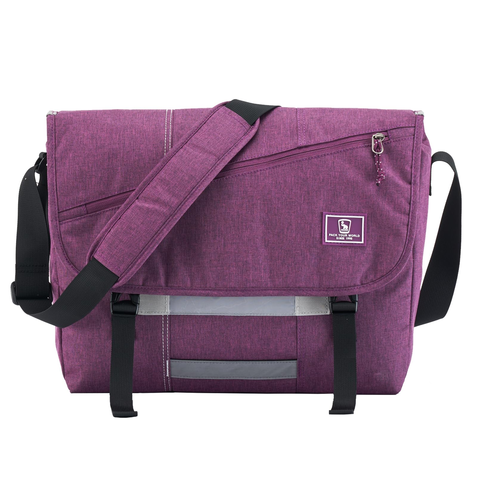 OIWAS Sac a Bandouliere Toile Sac Messenger Portable Sac à Bandoulière Cartable Besace Pochette pour Ordinateur pour l'École, Le Travail et Les Voyages