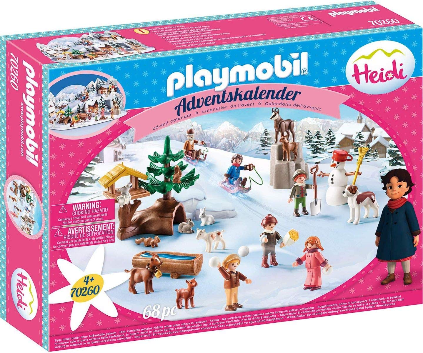 PLAYMOBIL Adventskalender 70260 Heidis Winterwelt, Für Kinder ab 4 Jahren