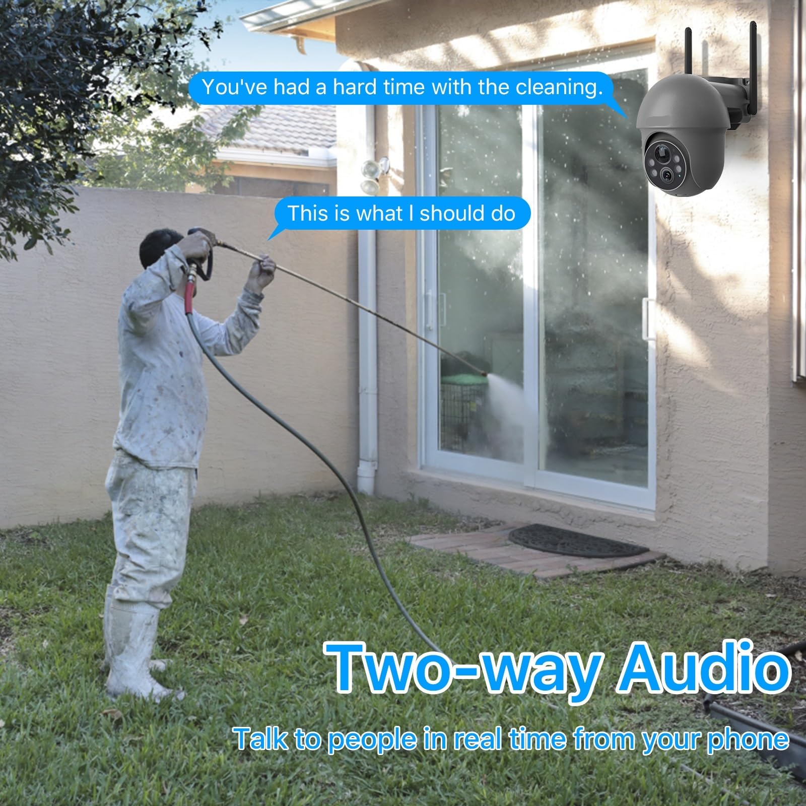 Telecamera di sicurezza esterna WiFi solare da 5 MP
