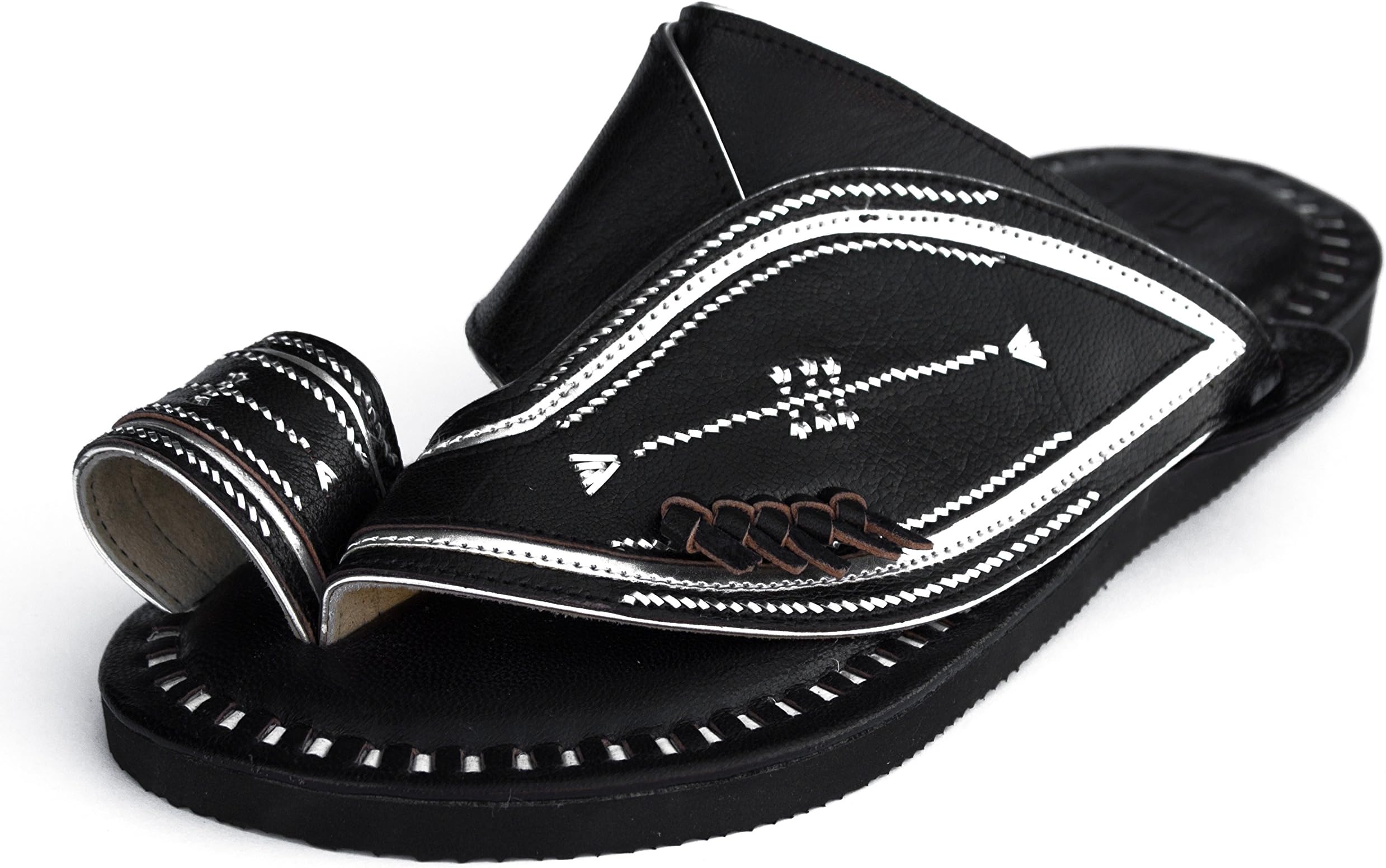 Men's Leather Sandals, Handmade Shoe with Rubber Sole
