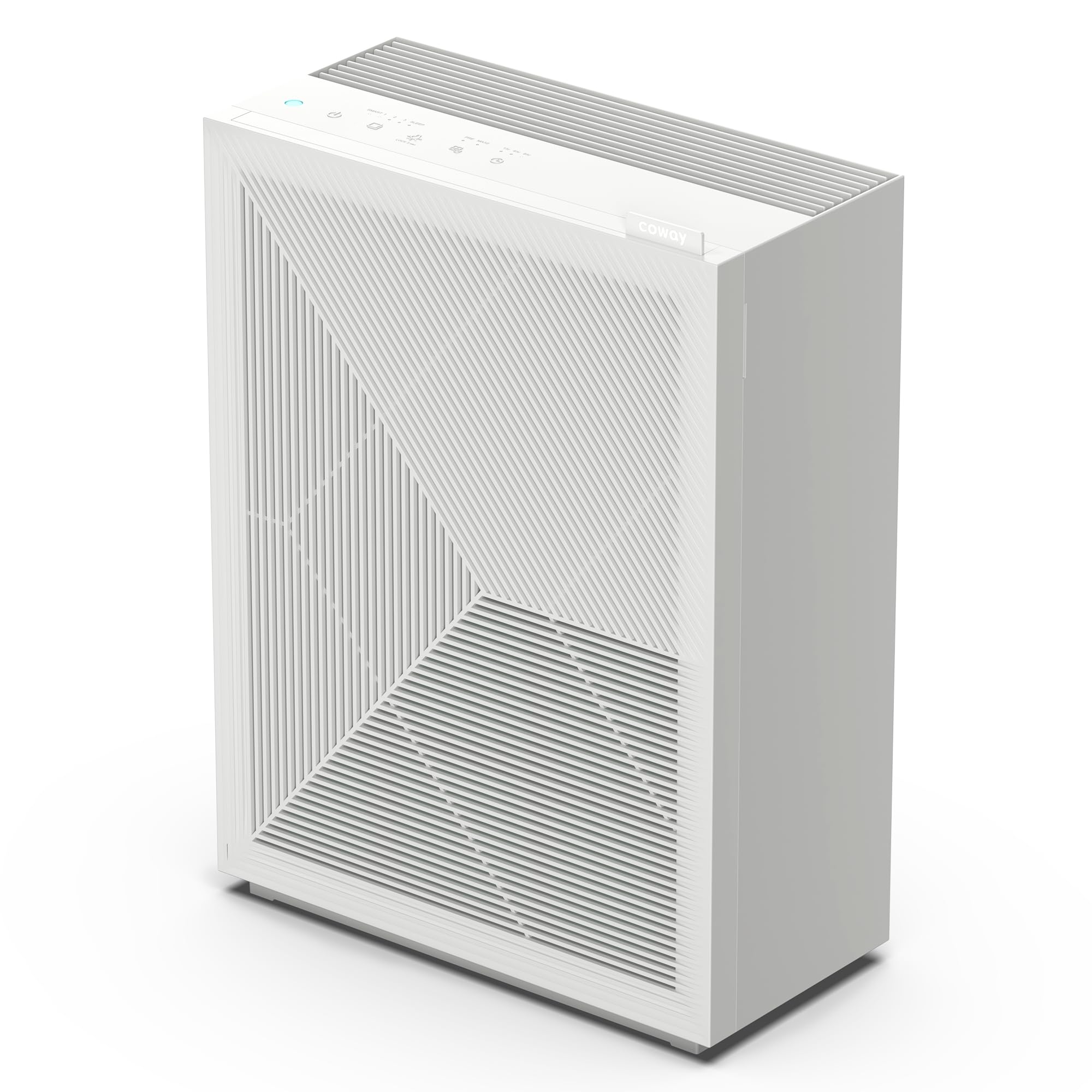 Coway Airmega 160 True HEPA Purificatore d'aria con monitoraggio della qualità dell'aria, modalità automatica, indicatore di filtro, bianco tortora