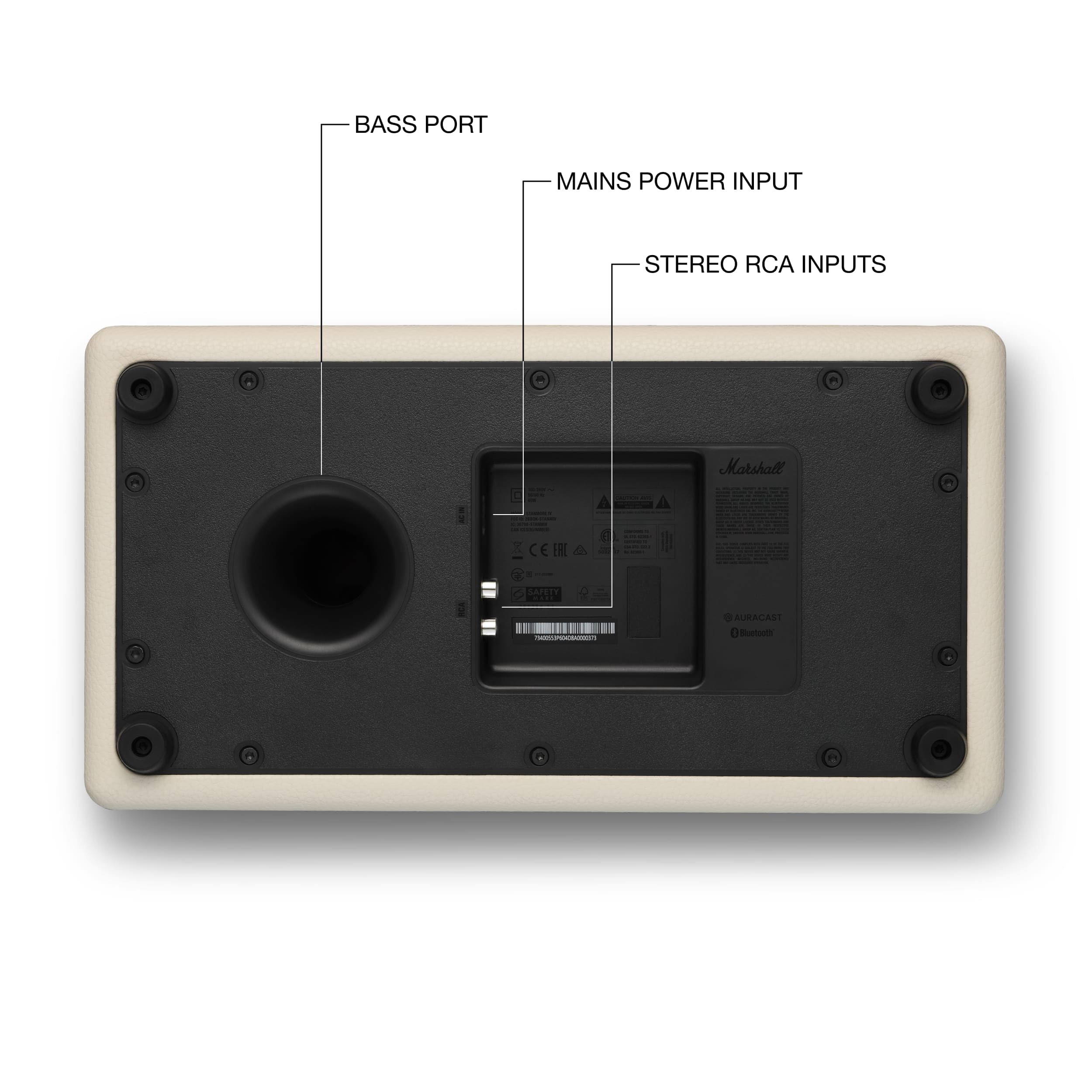 Marshall Stanmore IV Wired Connectivity Home Speaker with Bluetooth 5.3 with Auracast & RCA or 3.5mm Input - Cream — Amazon image 9