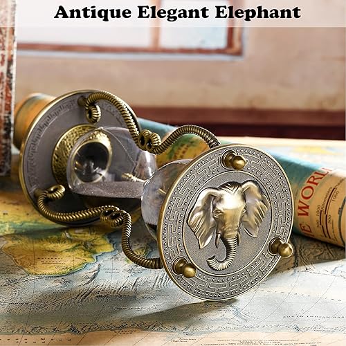 Miniatura 9 de CNCJ Temporizador náutico de arena de latón de 60 minutos reloj de arena de timón de metal antiguo, reloj de arena blanca de 60 minutos, reloj