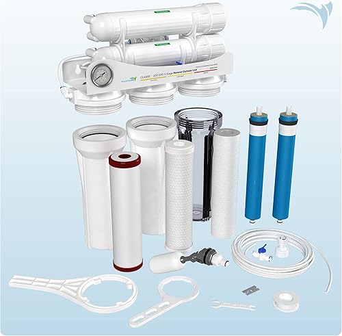 Miniatura 4 de AquaticLife - Sistema de filtración de agua de ósmosis inversa hidropónica de 5 etapas 200 GPD alta eficiencia