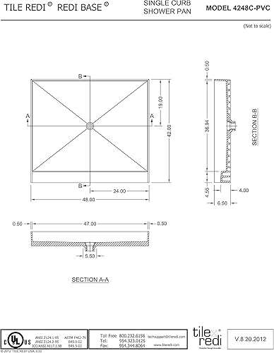 Miniatura 6 de Plato de ducha con base de zanja Redi con desagüe derecho