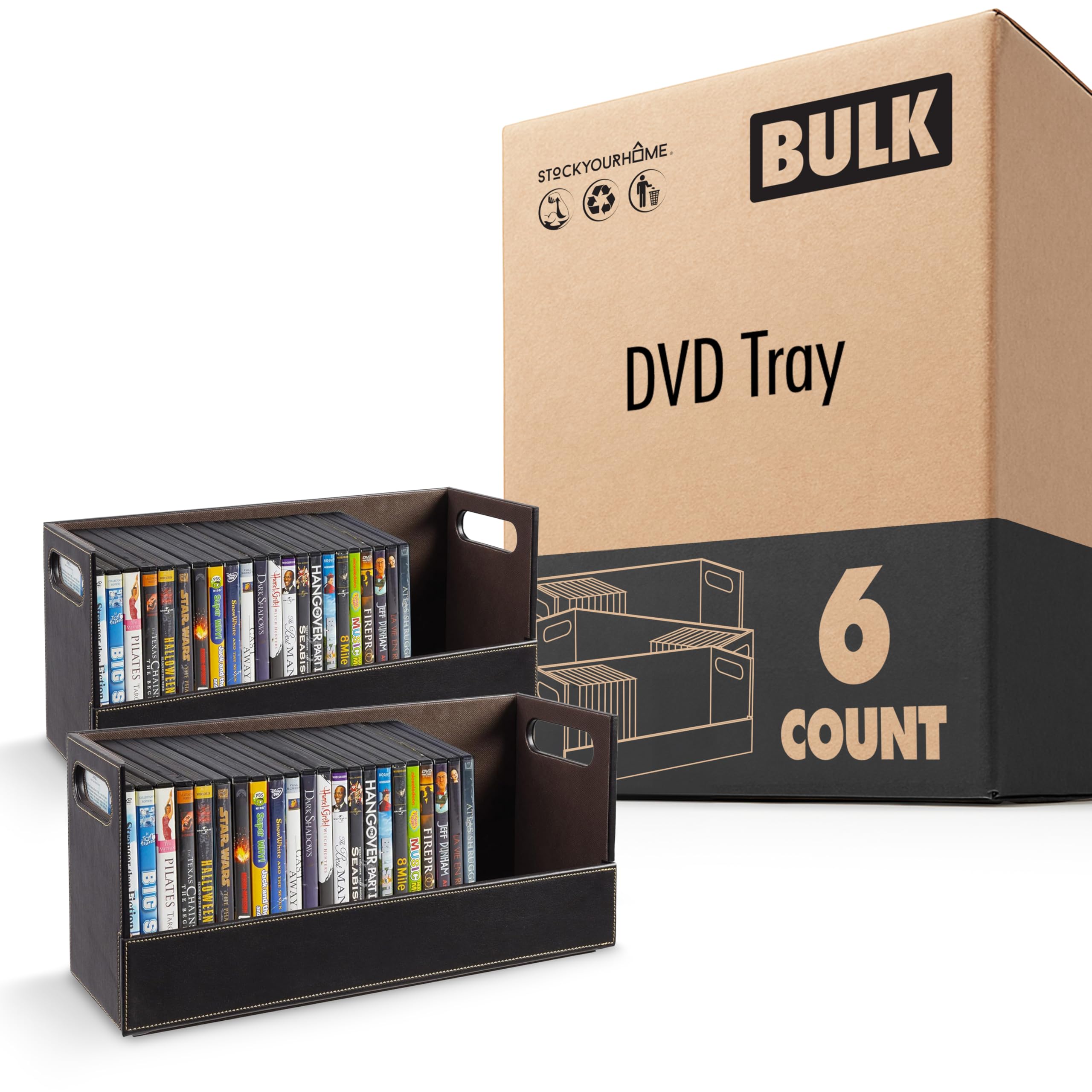Amazon.com: Stock Your Home DVD Storage Box, Movie Shelf Organizer