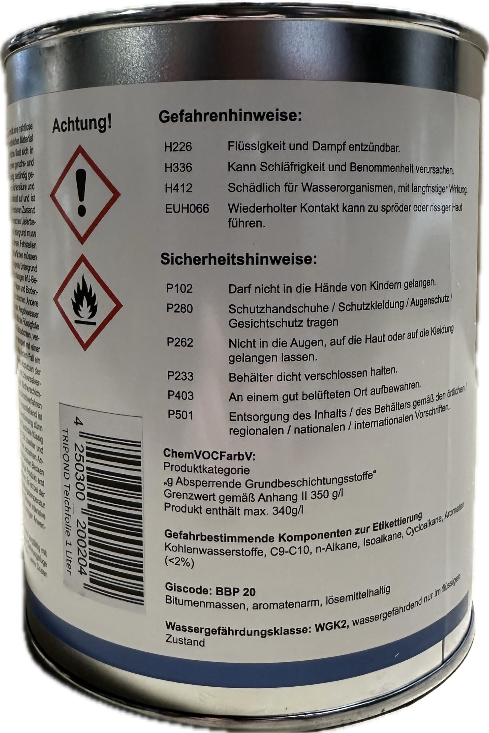 FLÜSSIGE TEICHFOLIE SCHWARZ 1 LITER