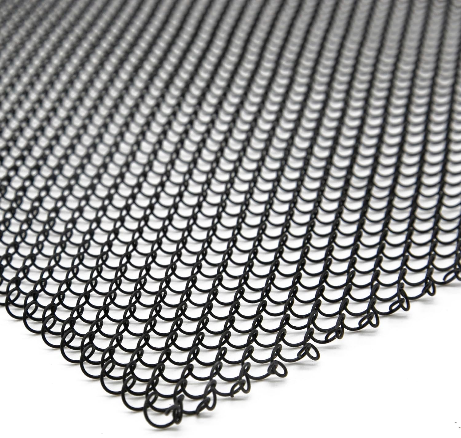 LegendFlame Fireplace Mesh Screen Curtain 26" High, Two 24" Wide Panels, Black Matte, SP62-26