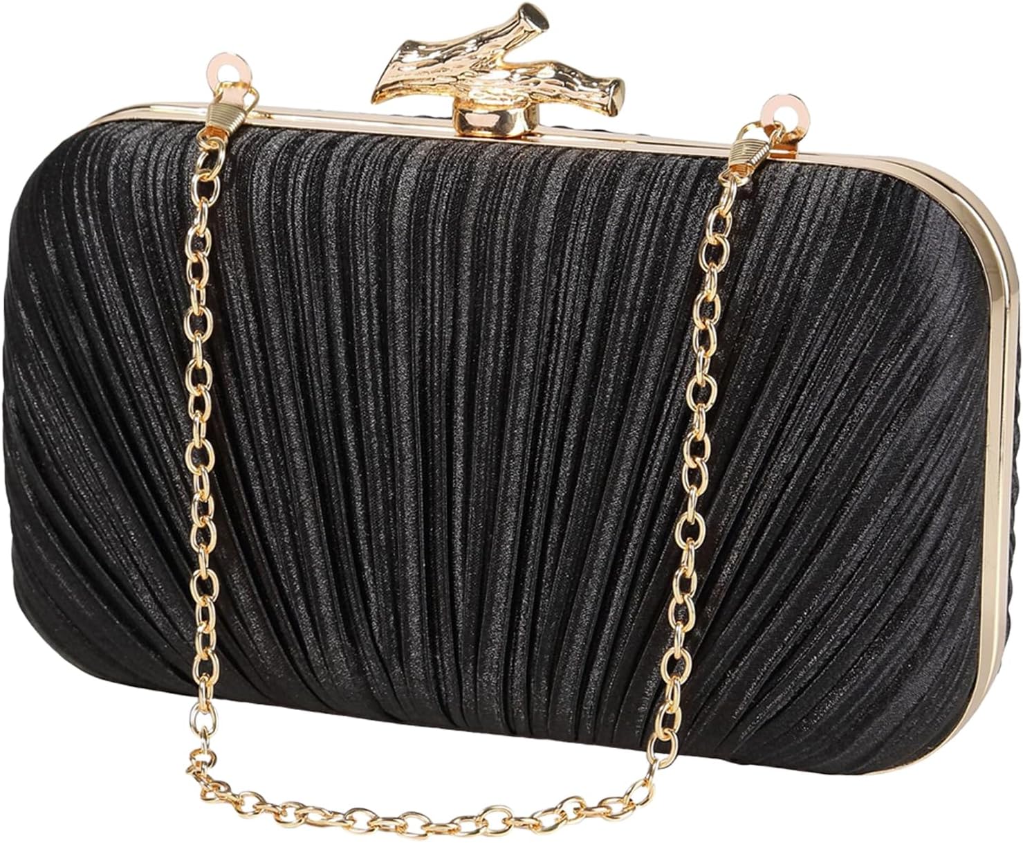 MR Clutch Purses for Women Evening Bag Satin Pleated Evening Bags for Women Formal Wedding Party Cocktail Purse - Image 4