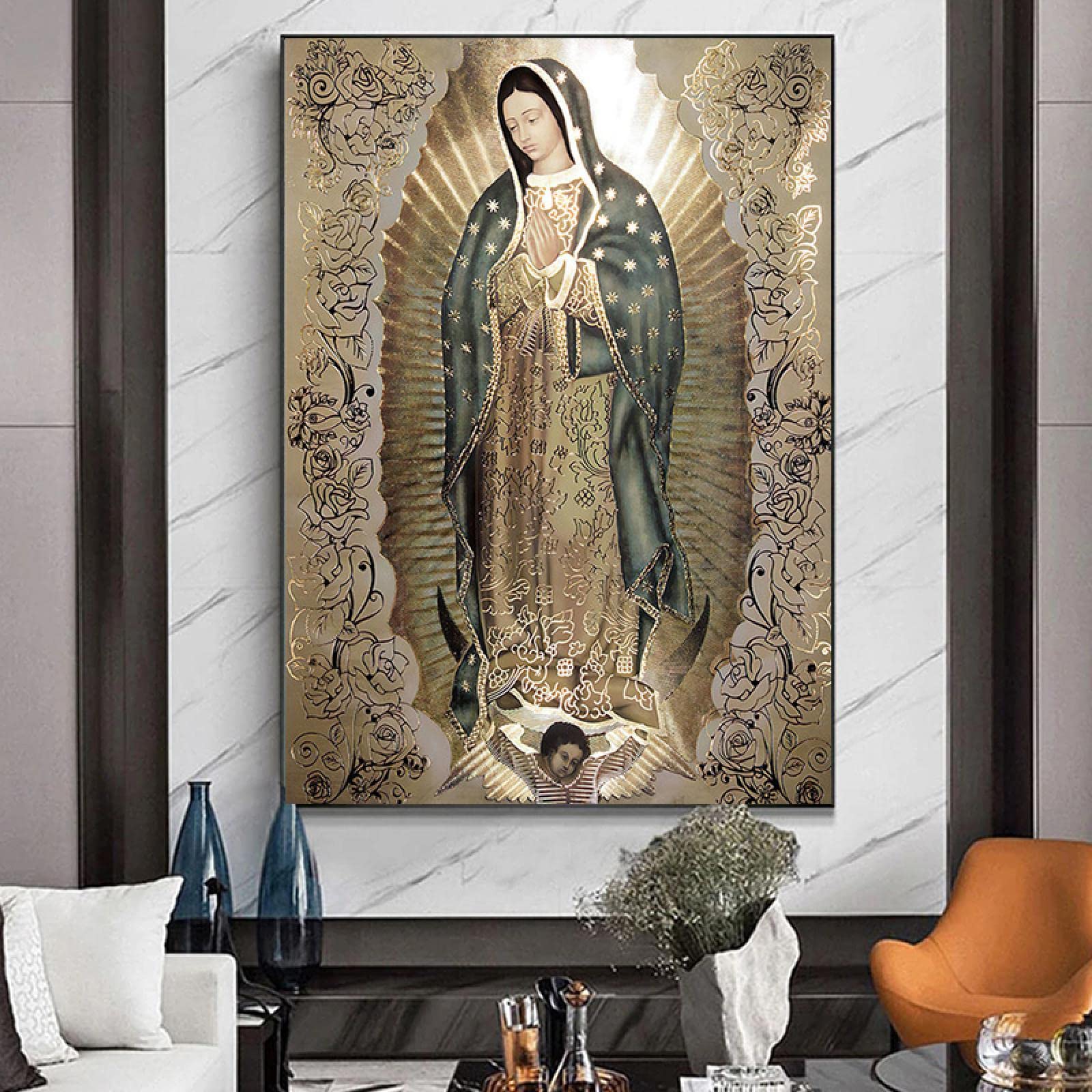 Tela Madonna Di Guadalupe 20x25 Cm - Fratelli Bonella, Made In Italy - Foto 3