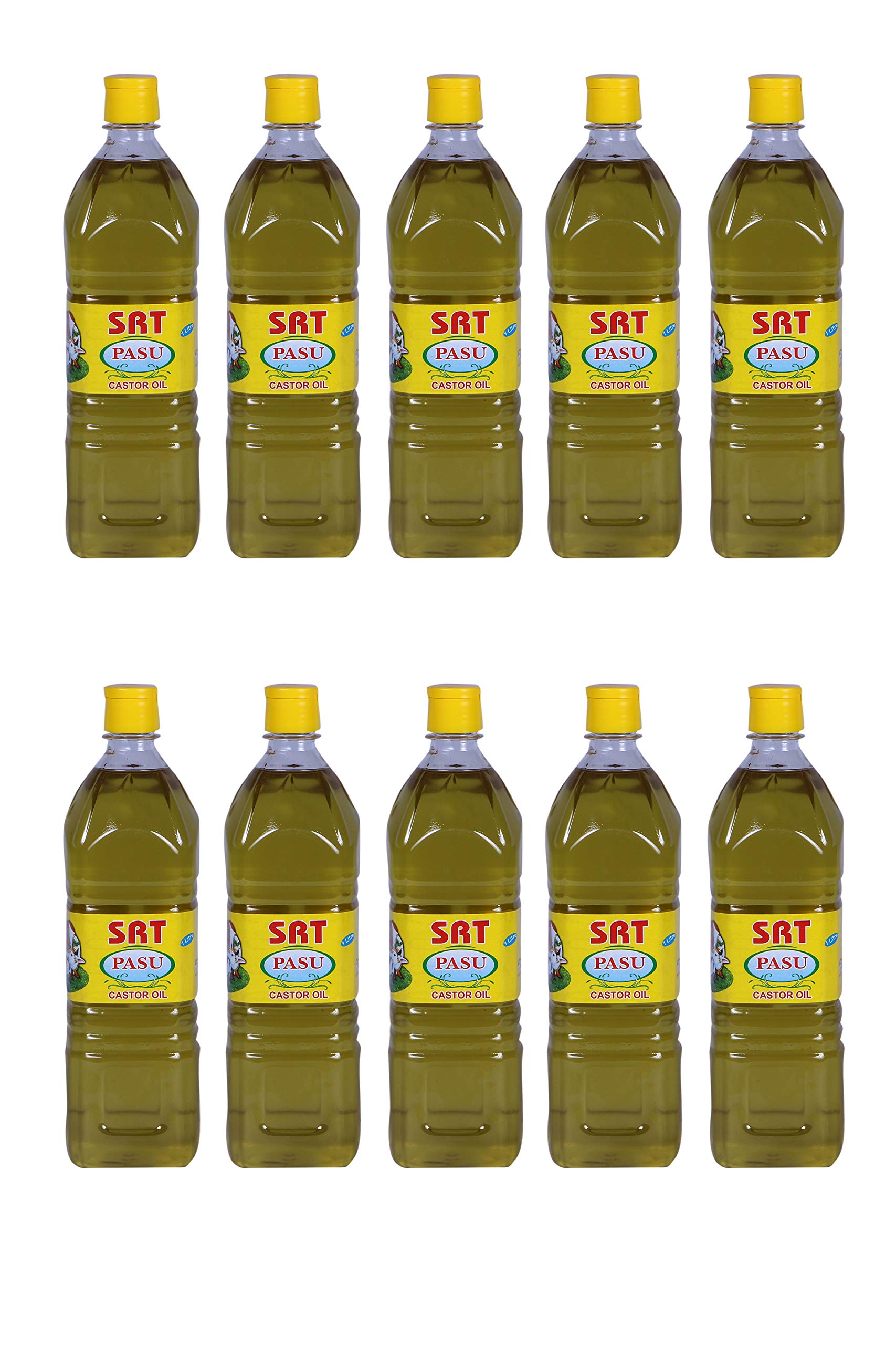 SRT Pasu Castor Oil, 1 Litre (Pack of 10)