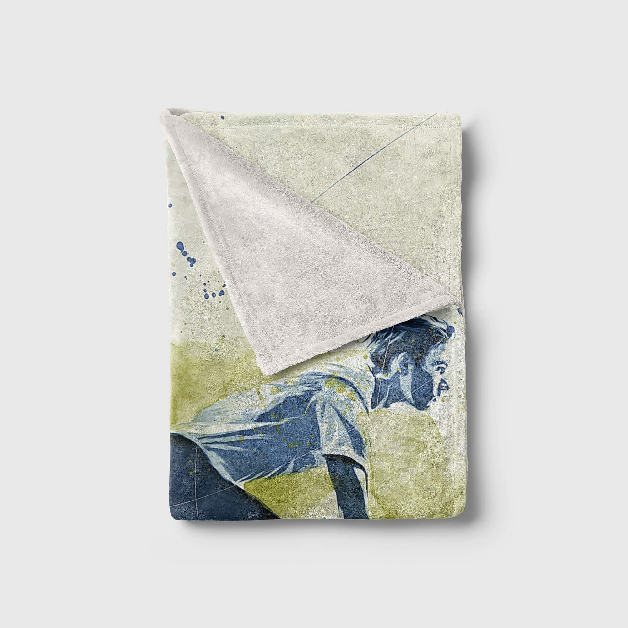 SplashArt Sport Handtuch Strandhandtuch Saunatuch Kuscheldecke Kunstvoll Running Sporthan Größe 180 x 130 cm (Tagesdecke - Sherpa Flies)