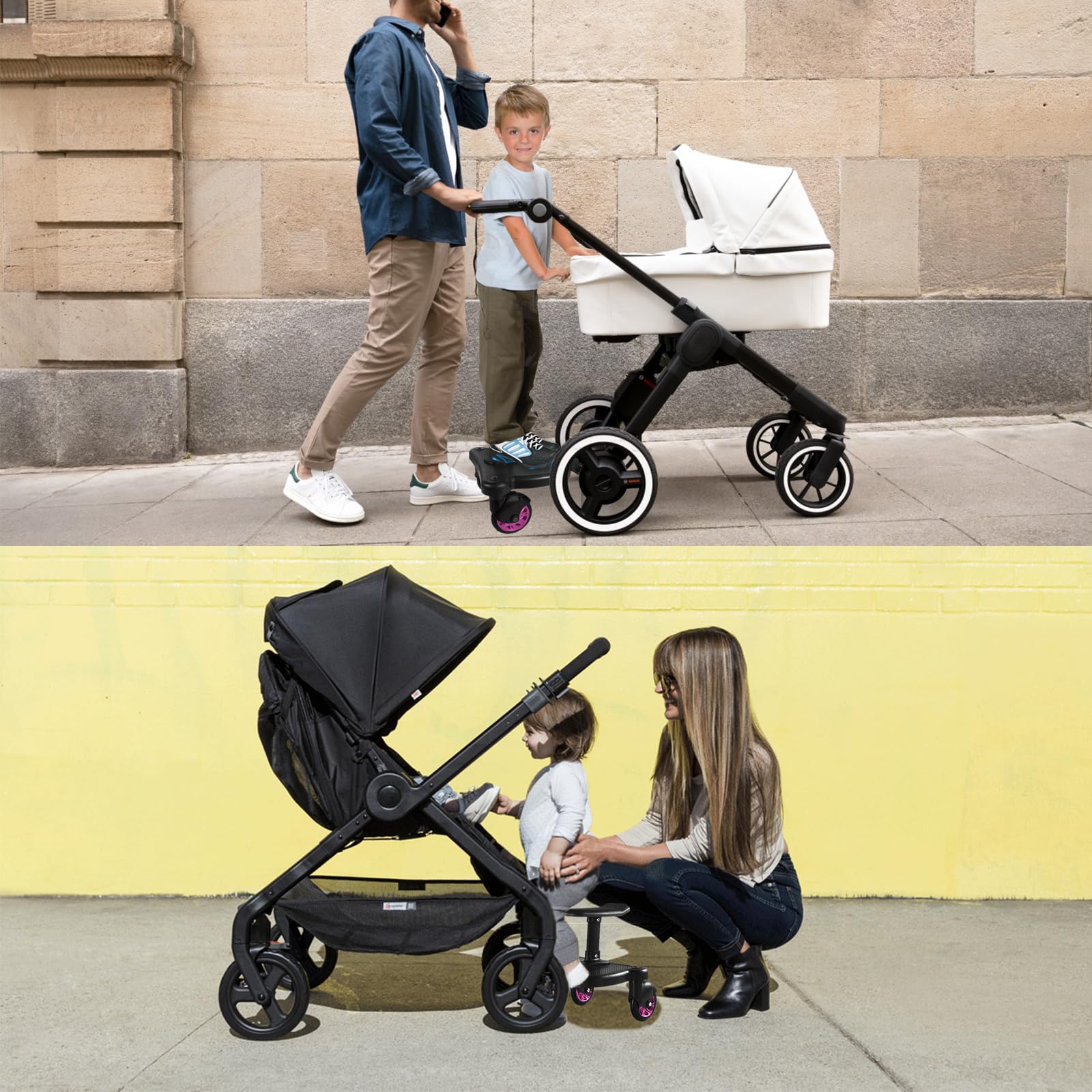 Universal Stand And Sit Buggy Universal 2-in-1 Stroller Board With Seat ...