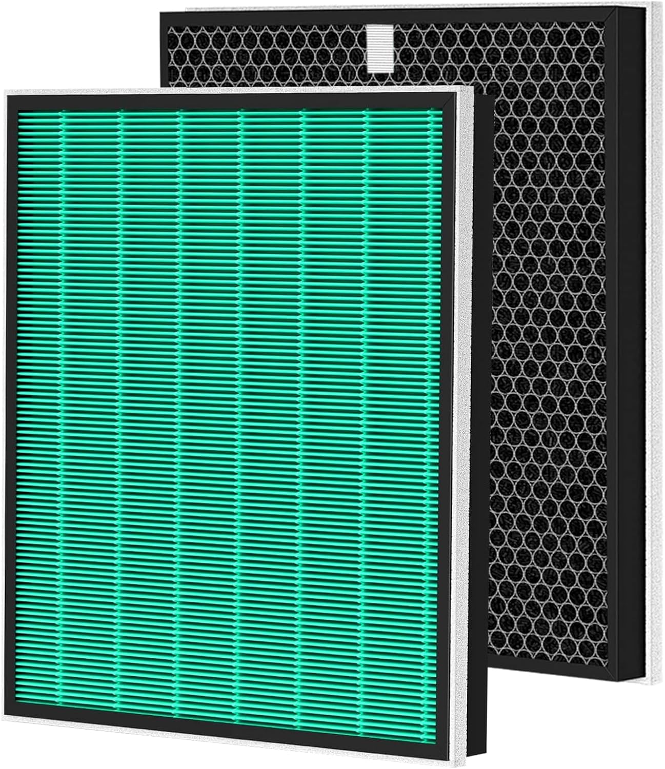 2 Sets 150 Filter Replacement for Coway Airmega 150 160 150(W) 160(K) Air Purifier, 2 Green True HEPA and 4 Active Carbon Filter, AP-1019C-FP Filter