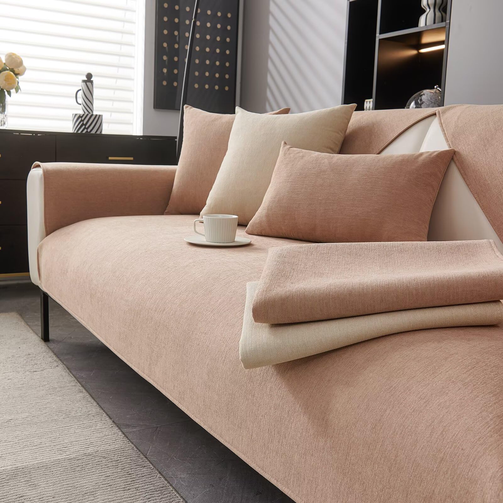 VFDC Sofa Überzug, Sofadecken für Sitzfläche 1 2 3 4 Sitzer, Überwurfdecken für Sofa, Sofaschoner rutschfest, Couchbezug Katze Hundeschutz, Sofabezug Ecksofa für L-Form U-Form Sektionssofa