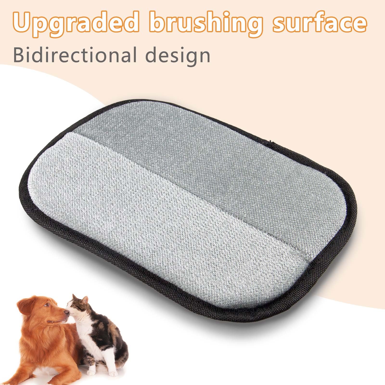 Thickened Pet Hair Removal Glove - Electrostatic Cat Dog Hair Remover Glove, Reusable Magic Brush Pet Hair Remover Tool for Couch, Carpet, and Car Seat (Black,1 Pack) - image 7