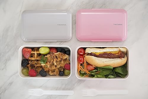 Miniatura 6 de TAKENAKA Bento Bite Box de Japón, hecha de botellas de plástico recicladas para ecológicas, fiambrera sostenible de Japón (rosa caramelo)