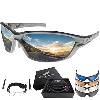 Sponsored You’re seeing this ad based on the product’s relevance to your search query.Learn more about this advertisement BIGWAVE Pro-Action 904 - Super Anti-Reflective Premium UV 400 Sports Glasses with 4 Interchangeable Lenses - Cycling Glasses with Dirt-Repellent Clean-Coat Coating for Men and Women