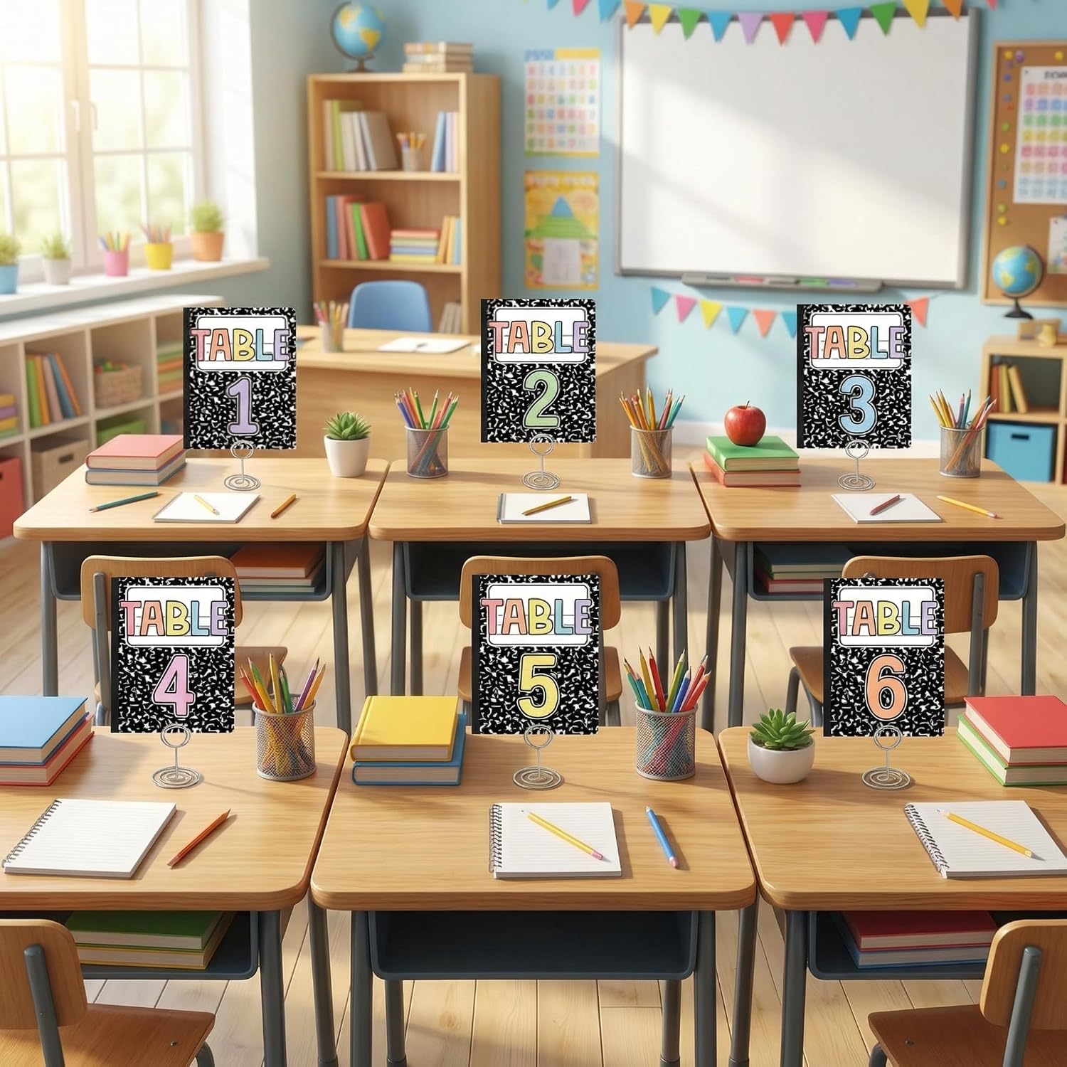 Crtiin Composition 1-10 Classroom Table Numbers for Preschool