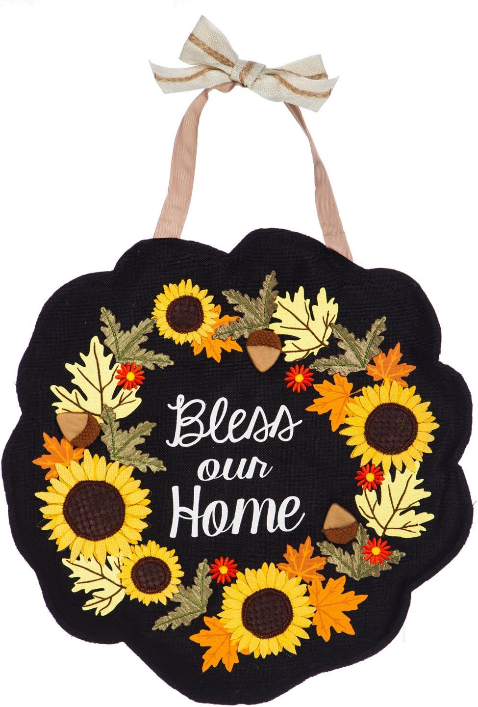 Evergreen Flag Bless Our Home Outdoor Safe Burlap Door Decor