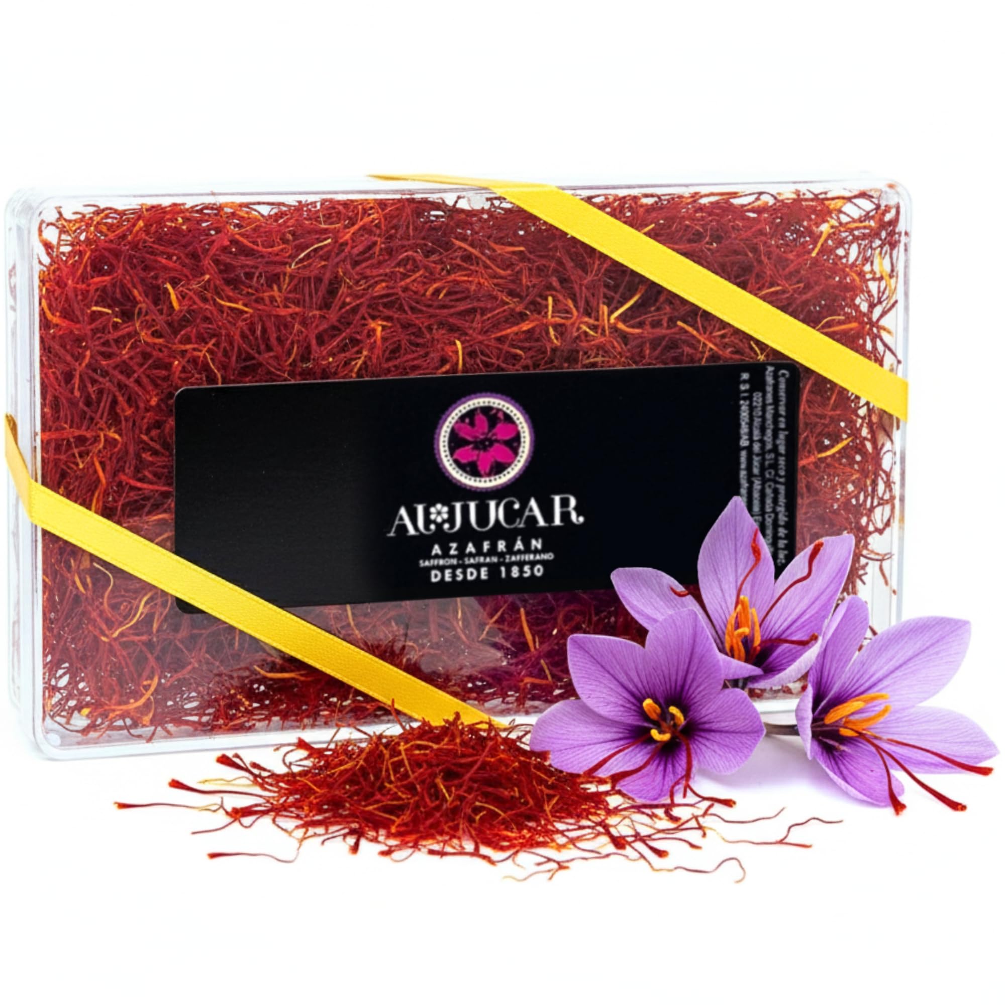 Azafrán selecto en hebra - Azafrán en hebra para paella y otros guisos - Especia natural y saludable - Azafrán español puro (caja 10g)