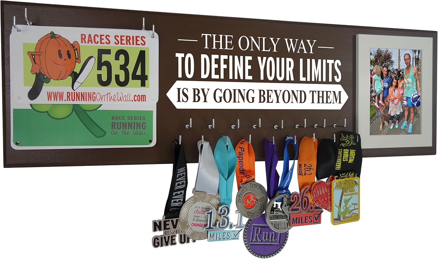 RunningontheWall Medal Hanger Medal Display Rack and Race