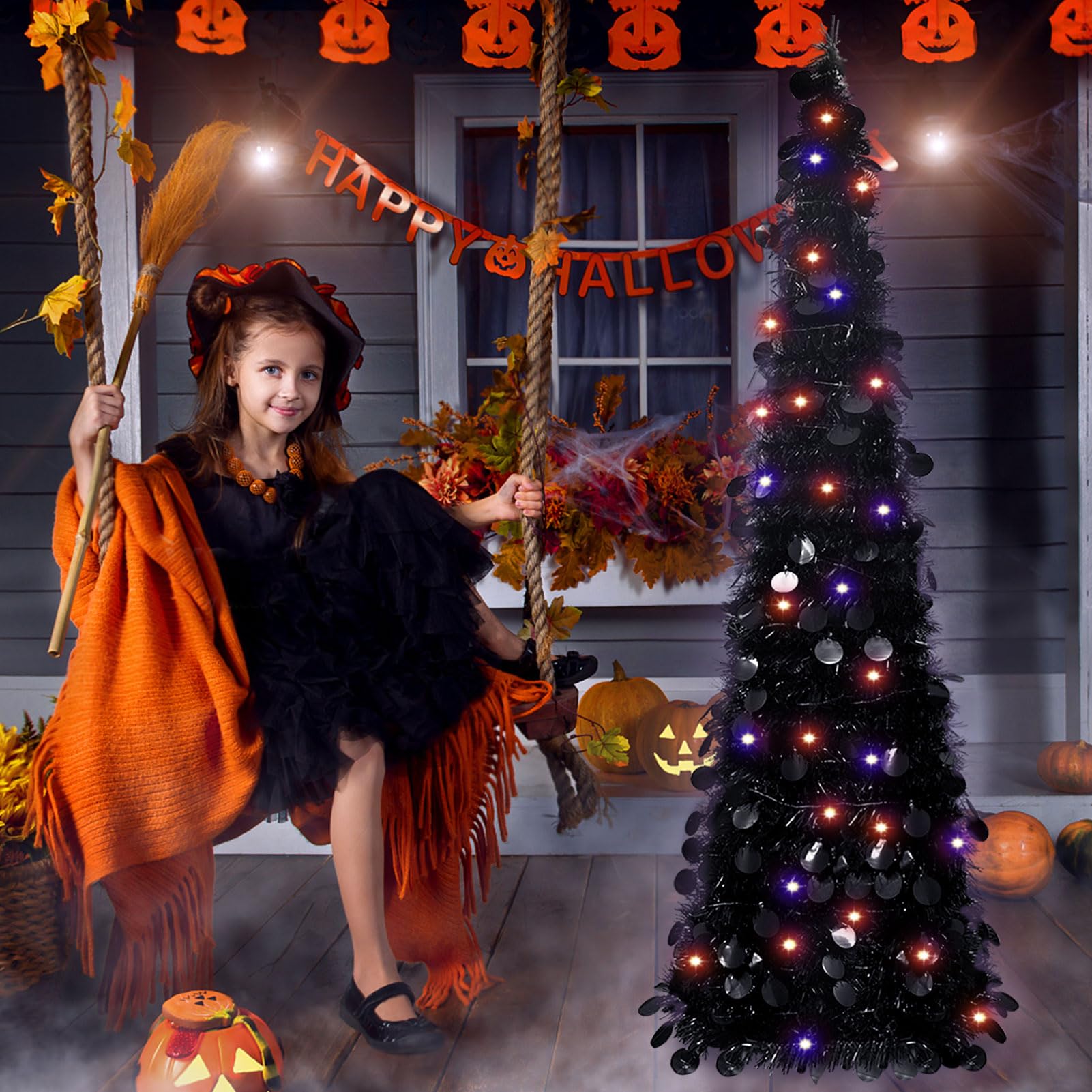 Amazon.co.jp: 5フィート ブラックライト 人工ハロウィンクリスマス
