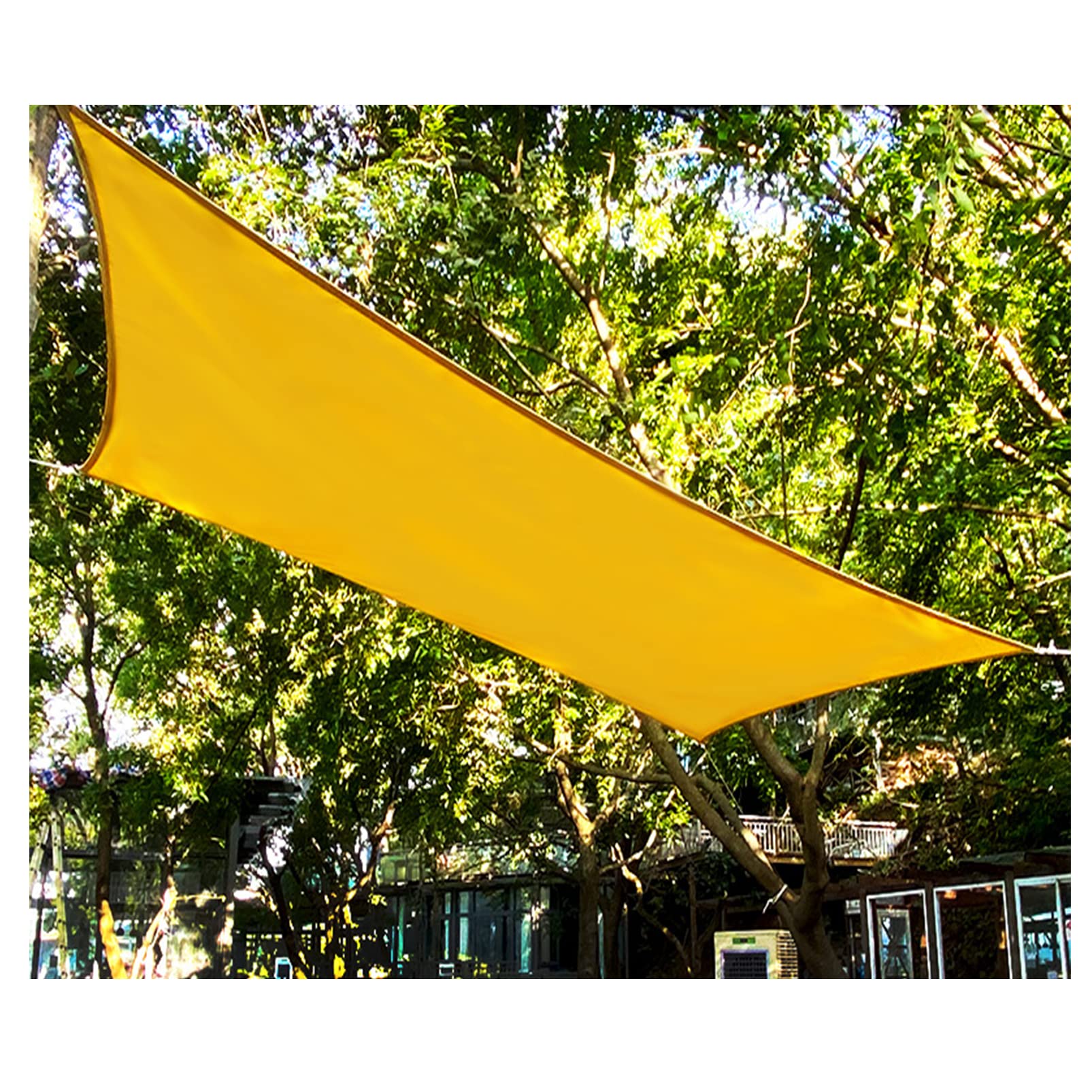Voile d'ombrage rectangulaire protection solaire imperméable auvent extérieur 5x5m
