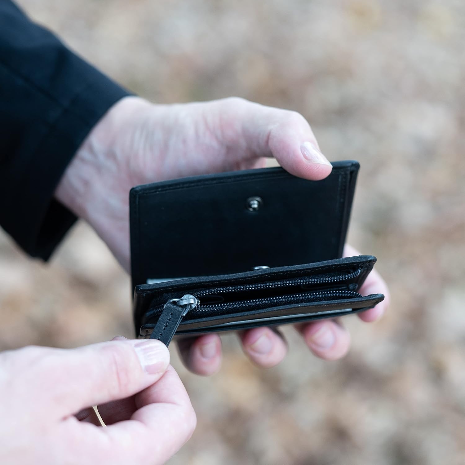 Biddy Murphy Irish Celtic Knot Embossed Ladies Premium Imported Leather Bifold Wallet, Black