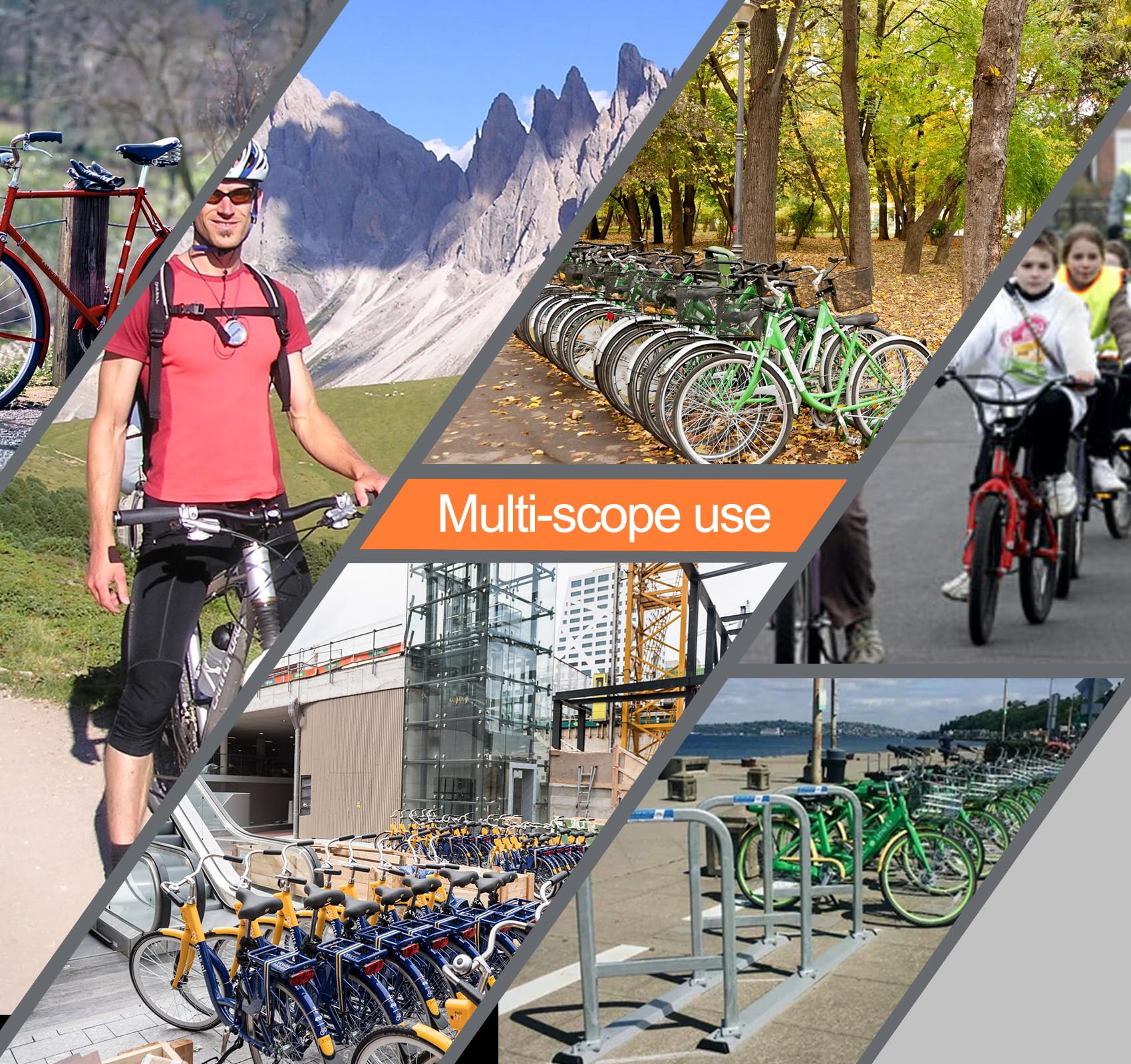 Candado U,Anstore Candado para Bicicleta con Cable, Candado en U con 2 llaves para Bicicleta de Carretera, Bicicleta de Montaña, Bicicleta