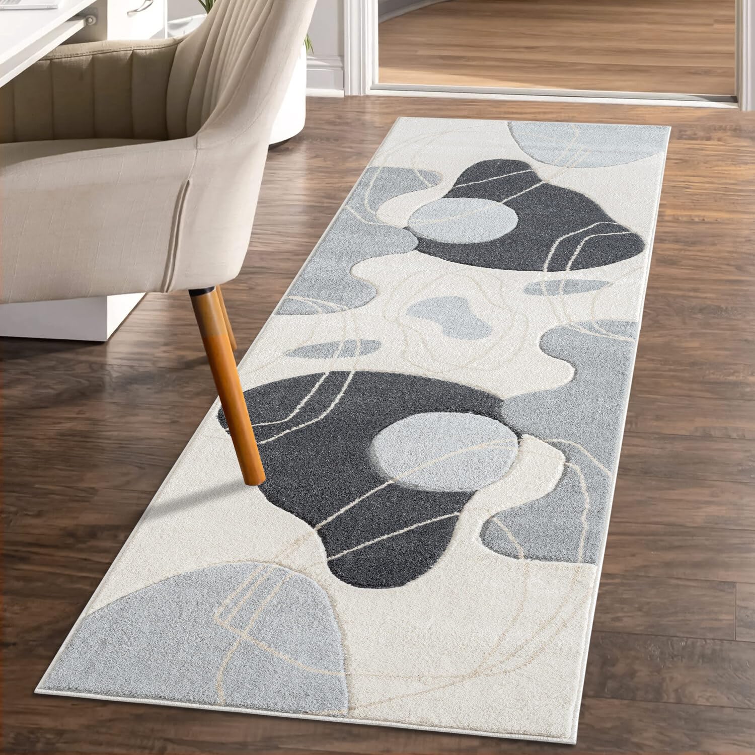 Tapis géométrique effet 3D moderne Olan