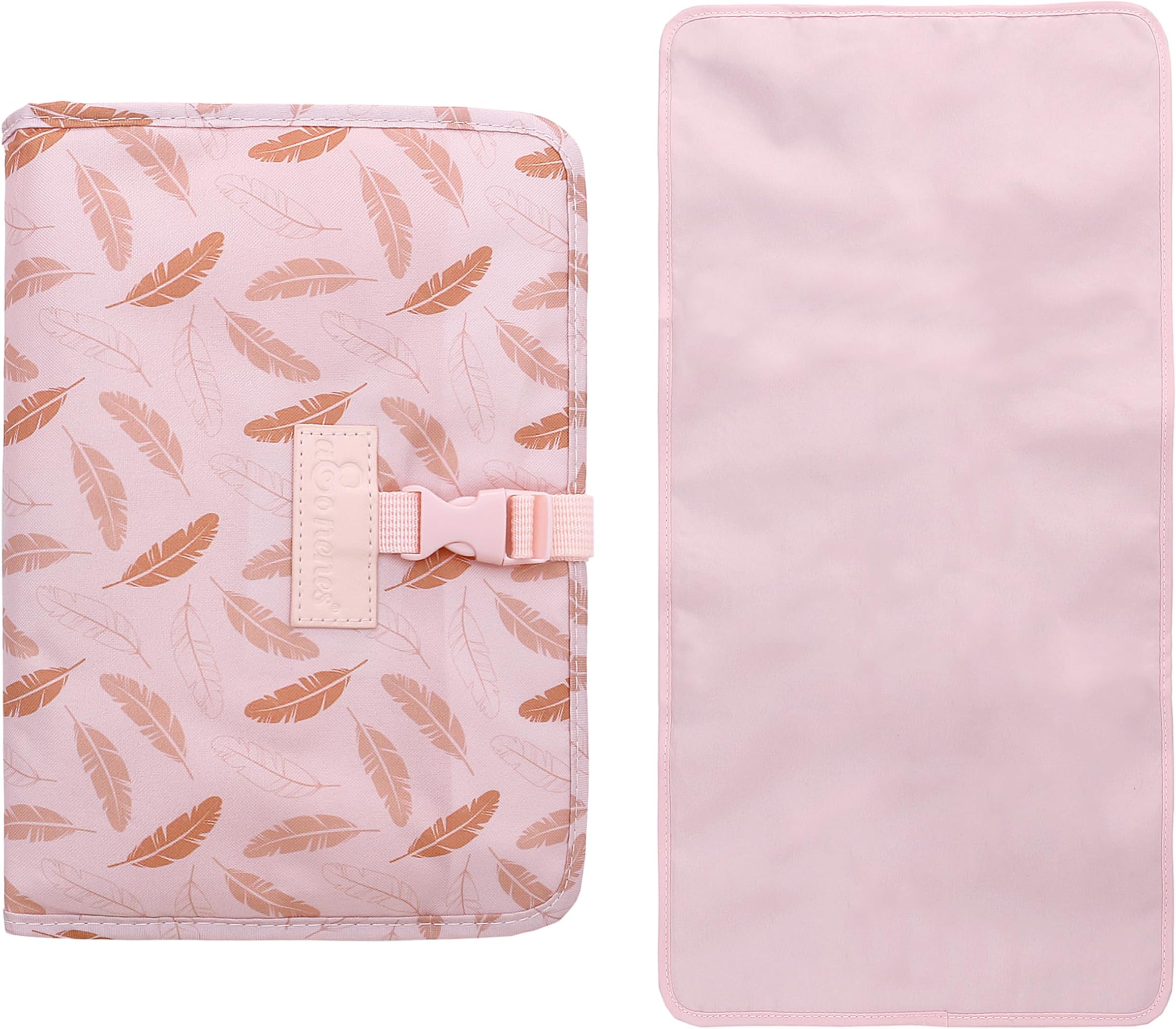 Diaper Bag Organizer with Changing Pad, 2 in 1 Wet and Dry Separation, Waterproof, Convinent Portable Design with Handle, Wipes Baby Organizer, Pink, amo nenes