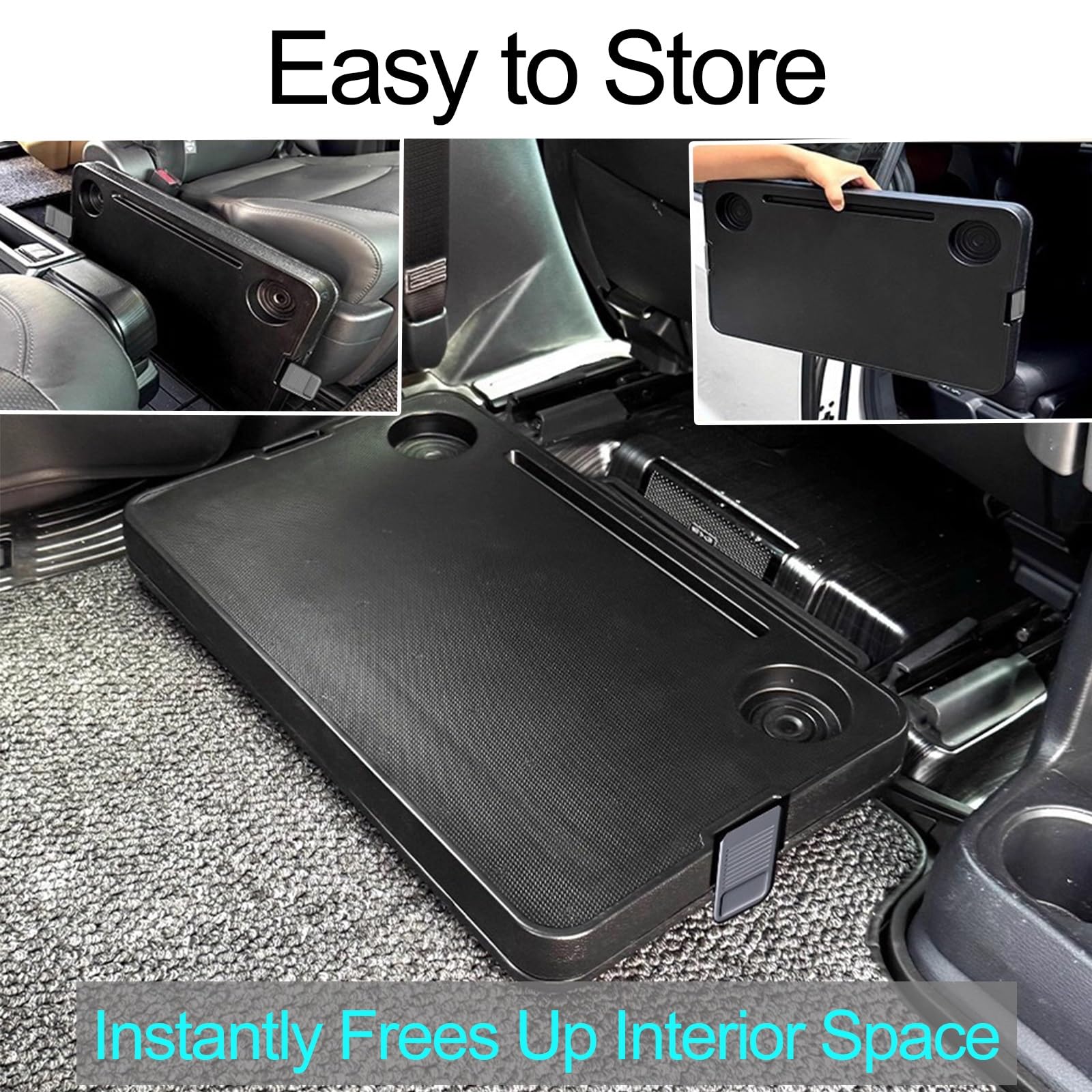 Portátil Mesa para Autocaravana Mesa Plegable con Rotación de 360° y Altura Ajustable Capacidad de Carga de 20kg de Acero para Caravanas