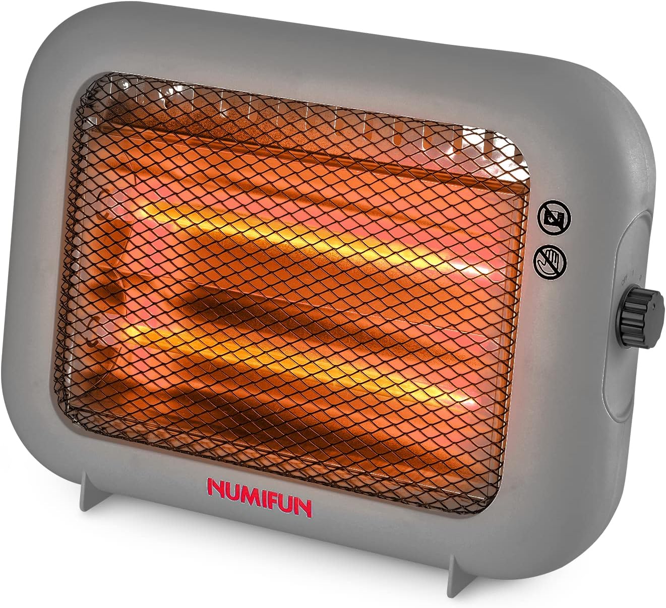 Infrared Heater 600W Radiant Quartz Space Heater for Indoor Use Small Portable Heater for Home Office Bedroom, Super Quiet and Light, Overheat & Tip-Over Protection, Warm Up Immediately