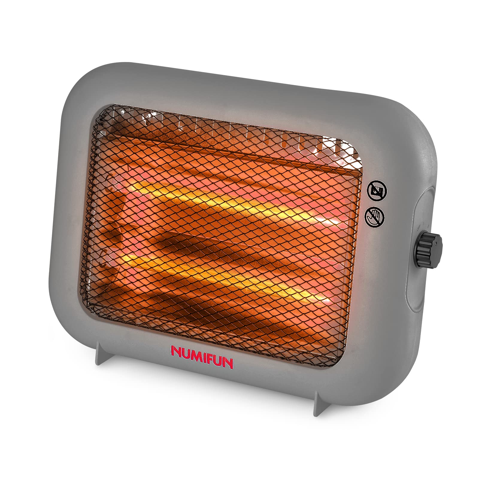 Infrared Heater 600W Radiant Quartz Space Heater for Indoor Use Small Portable Heater for Home Office Bedroom, Super Quiet and Light, Overheat & Tip-Over Protection, Warm Up Immediately
