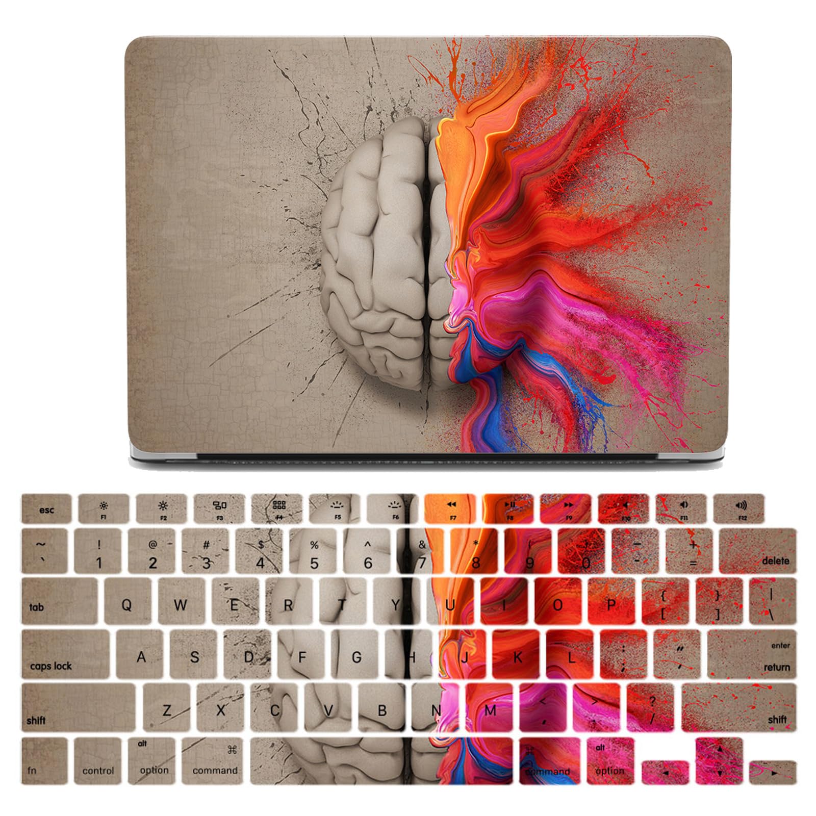 JZ Hard Shell Caso per MacBook PRO (13-inch with M1/M2,2016-2022, Thunderbolt 3 Ports, Models: A2338/A2289/A2251/A2159/A1706/A1708/A1989) Astuccio con Tastiera Gratuita Set di Copertura - D