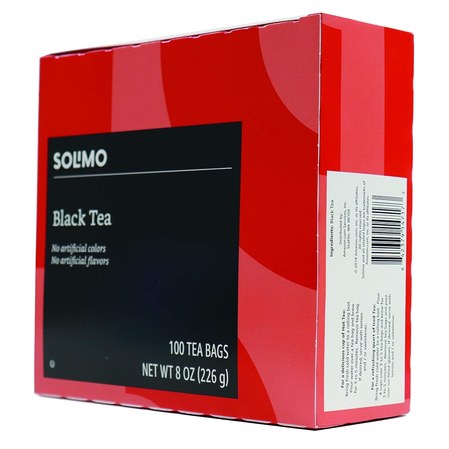 Amazon Brand - Solimo Black Tea Bags, 100 Count