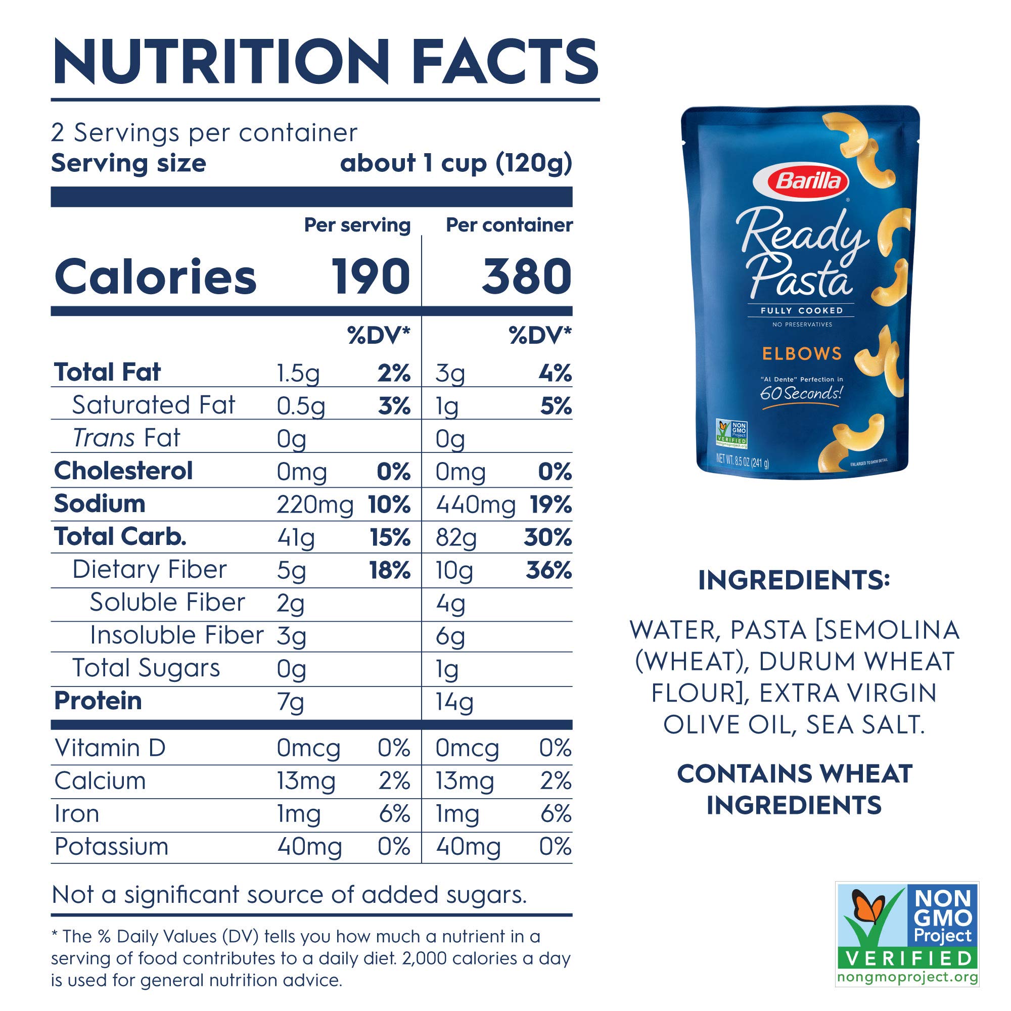Buy BARILLA Ready Pasta, Elbows NonGMO, No Preservatives Perfect