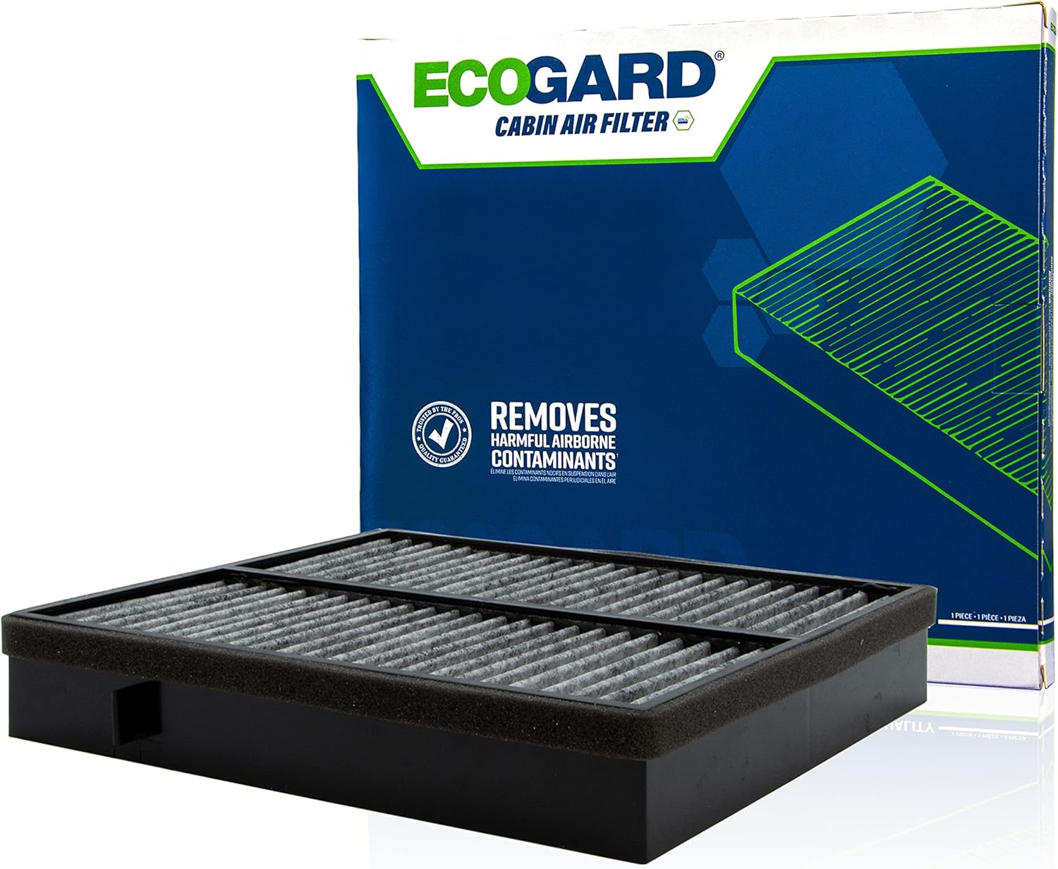 ECOGARD XC38184C Premium Cabin Air Filter with Activated Carbon Fits 2003-2005 Mercedes-Benz ML350, 2002-2005 ML500, 2000-2003 ML55 AMG