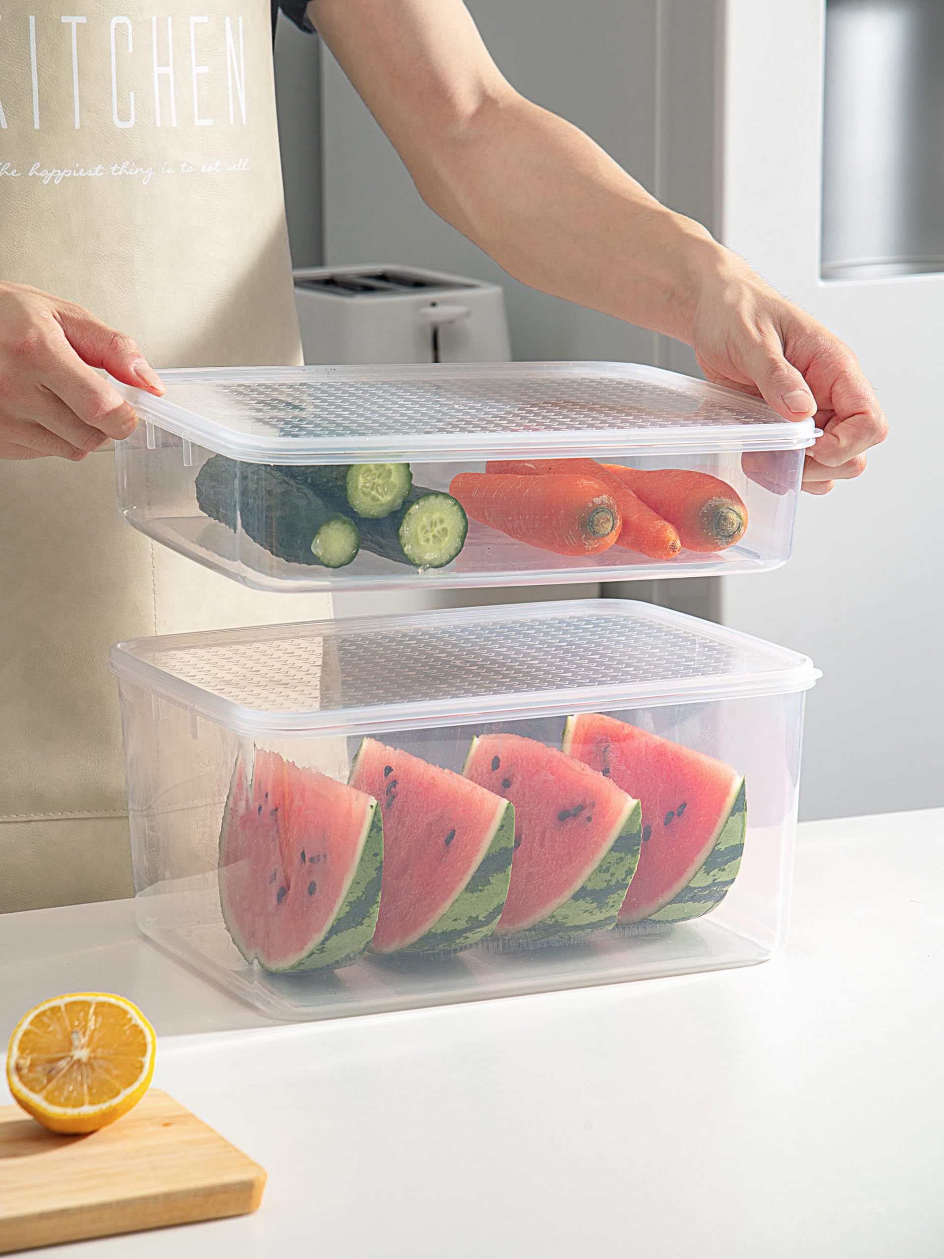 Cetomo 35L x 6 opbergdozen met wielen, plastic opbergdoos